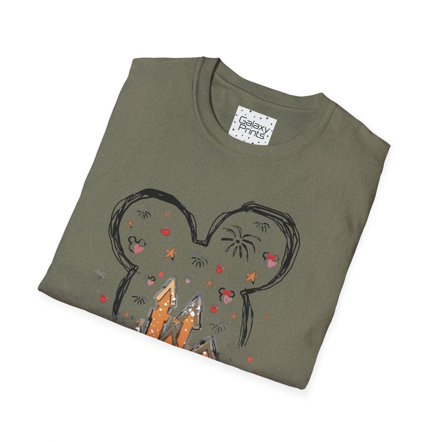 Unisex T-Shirt - DISNEY Inspired - 'Gingerbread Princess Castle with Fireworks'