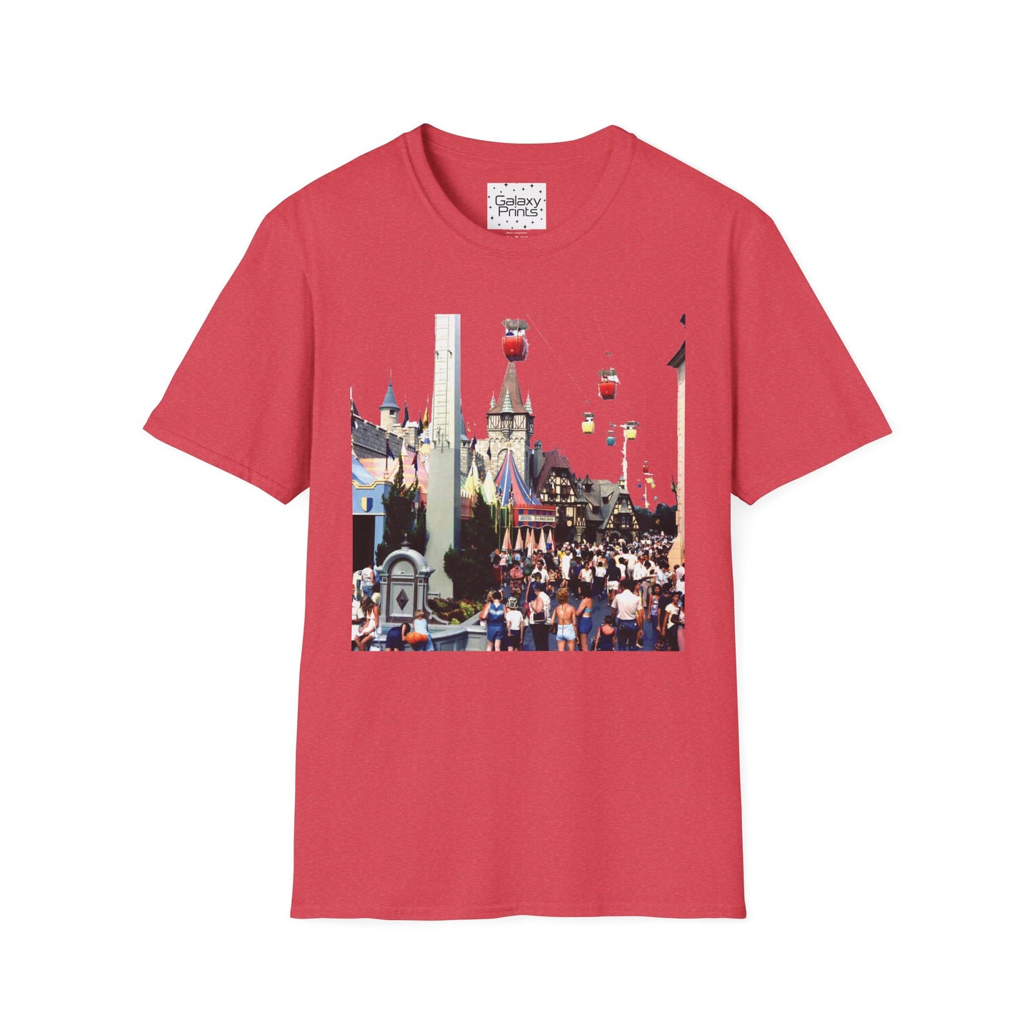 Unisex T-Shirt - DISNEY Inspired - '1970's WDW Florida Picture Graphic next to Small World & Pinocchio Grotto'