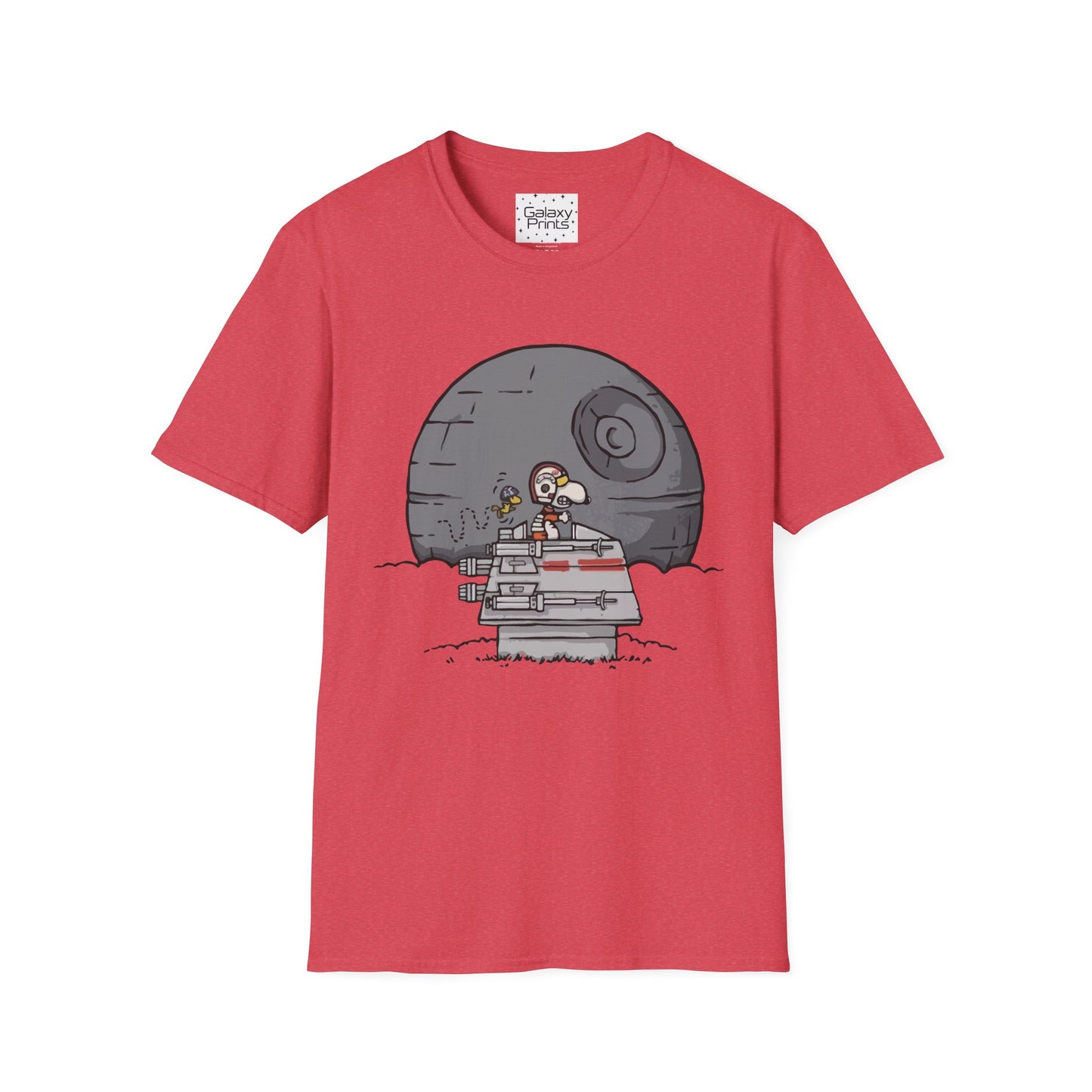 PEANUTS Star Wars Inspired Unisex T-Shirt - Snoopy as Luke Skywalker X-Wing to Death Star