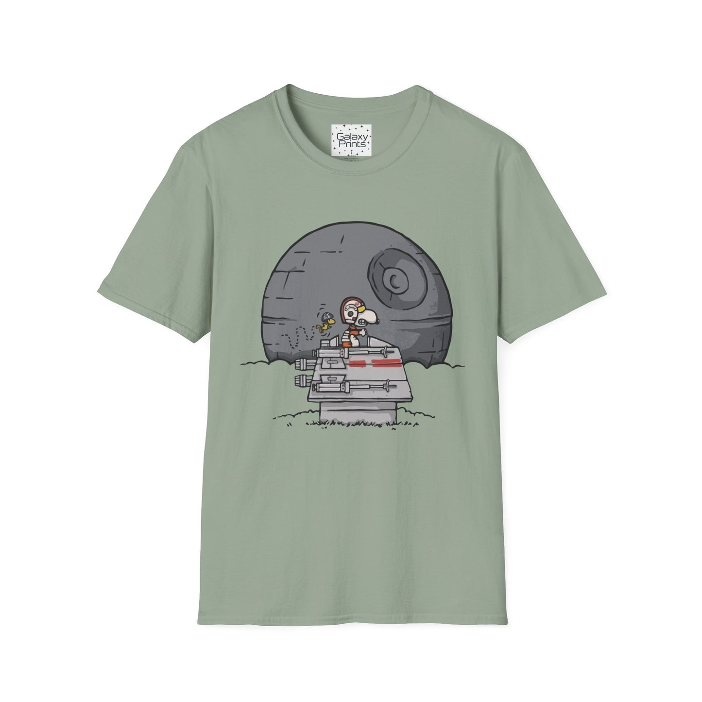 PEANUTS Star Wars Inspired Unisex T-Shirt - Snoopy as Luke Skywalker X-Wing to Death Star