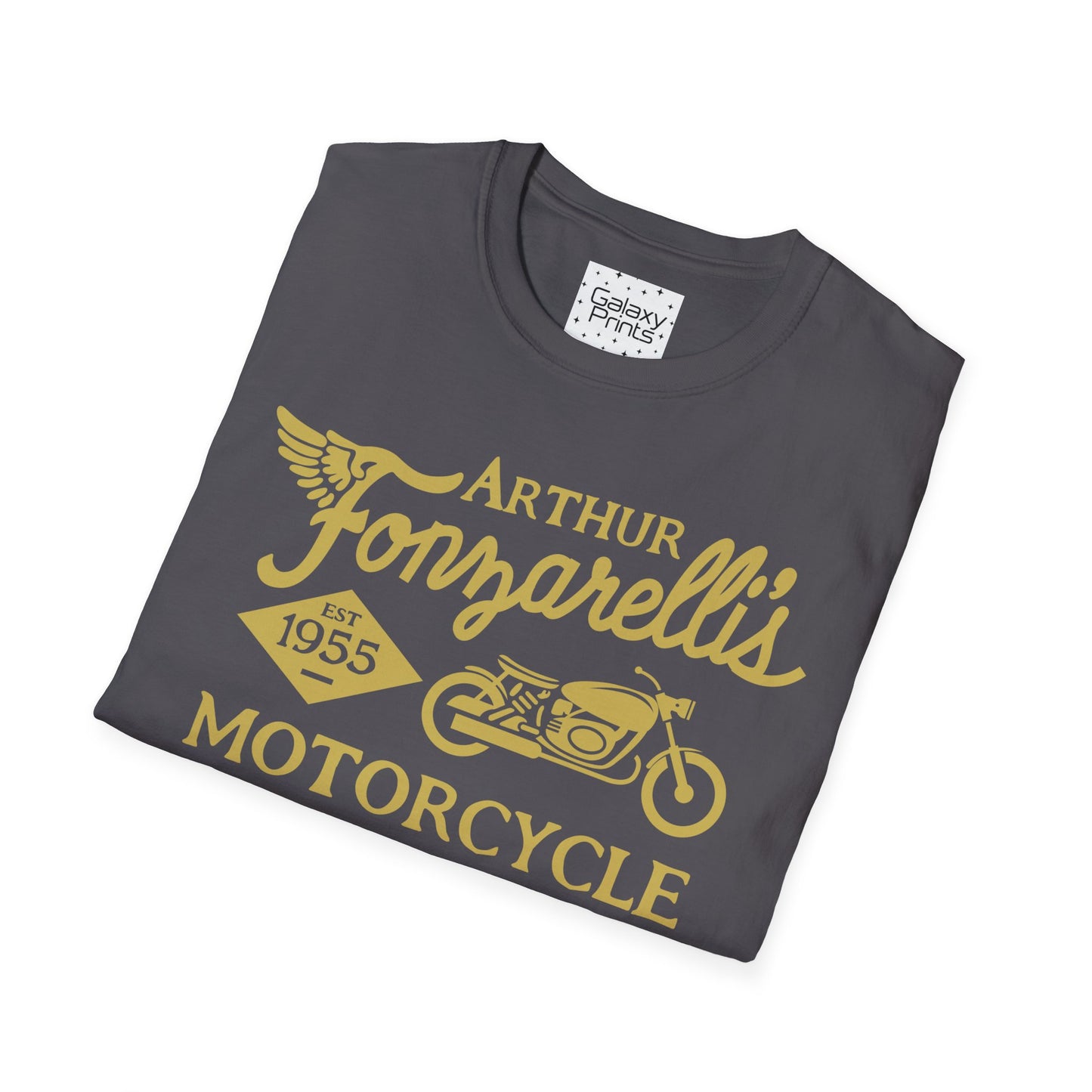 Unisex T-Shirt - POP Culture - 'Arthur Fonzarelli's Motorcycle Service & Repair Shop T-shirt from the Hit TV Show HAPPY DAYS - Fonzie - The Fonz'