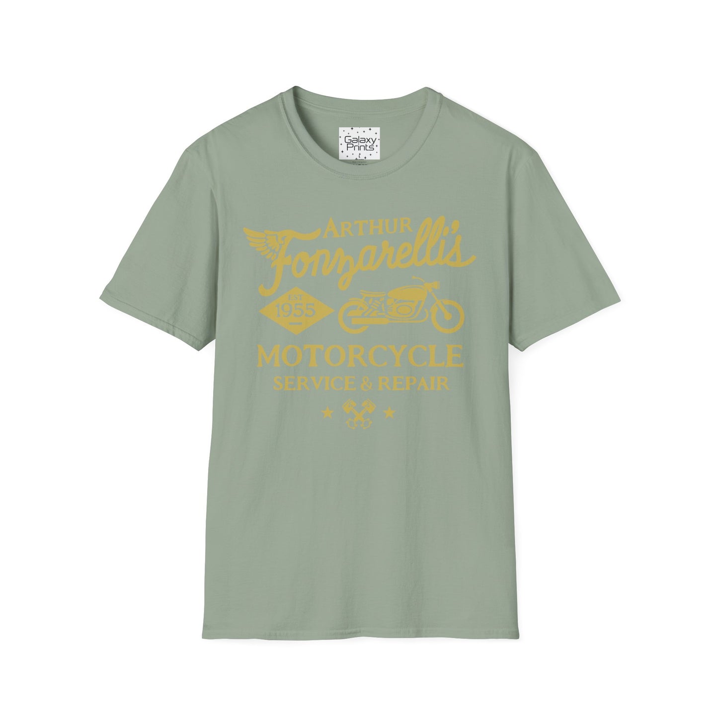 Unisex T-Shirt - POP Culture - 'Arthur Fonzarelli's Motorcycle Service & Repair Shop T-shirt from the Hit TV Show HAPPY DAYS - Fonzie - The Fonz'