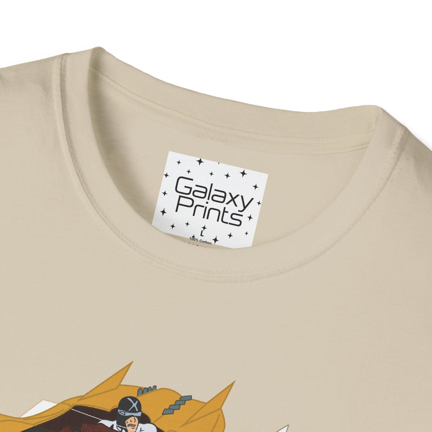 Unisex T-Shirt - POP Culture - 'The MACH 5 and Racer X from the Cartoon SPEED RACER - Go Speed Racer, Go Speed Racer, Go Speed Racer, Goooo'