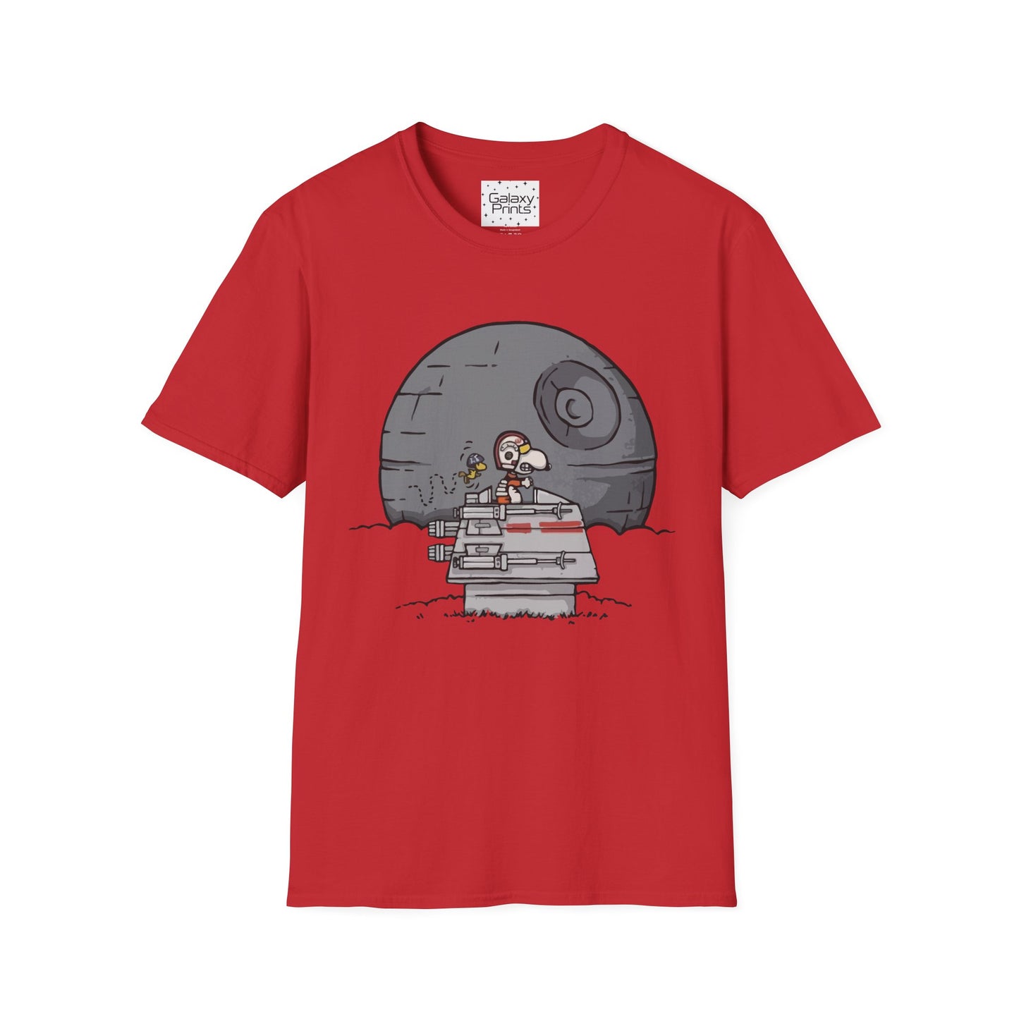 PEANUTS Star Wars Inspired Unisex T-Shirt - Snoopy as Luke Skywalker X-Wing to Death Star