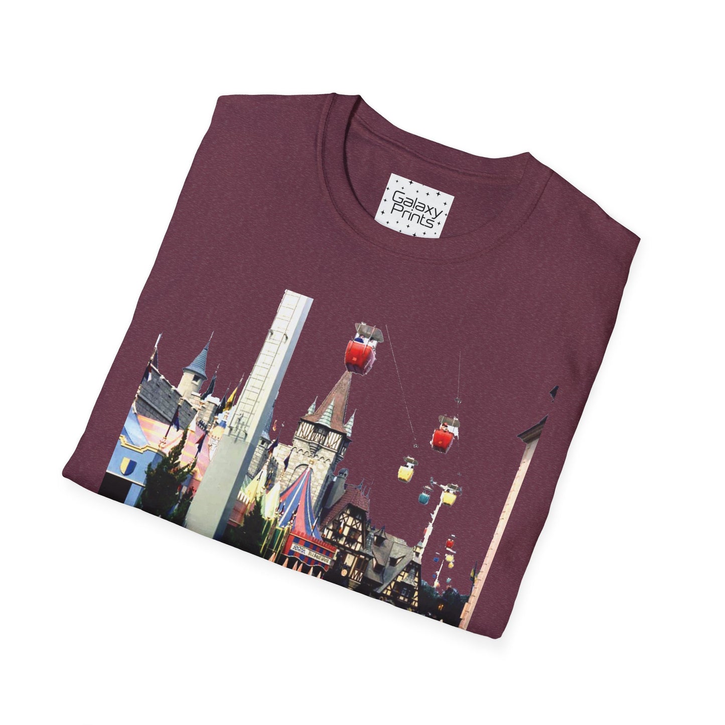 Unisex T-Shirt - DISNEY Inspired - '1970's WDW Florida Picture Graphic next to Small World & Pinocchio Grotto'