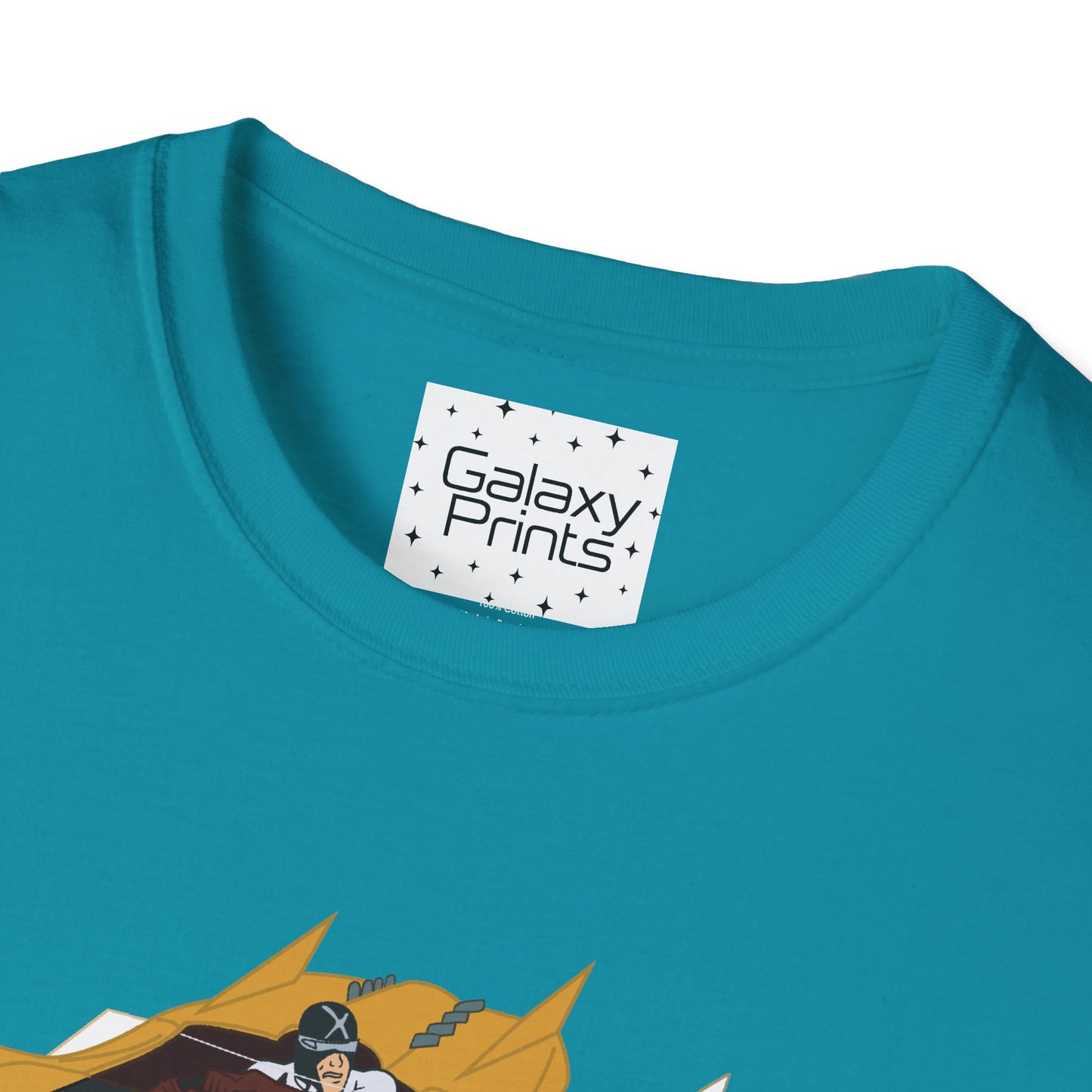 Unisex T-Shirt - POP Culture - 'The MACH 5 and Racer X from the Cartoon SPEED RACER - Go Speed Racer, Go Speed Racer, Go Speed Racer, Goooo'