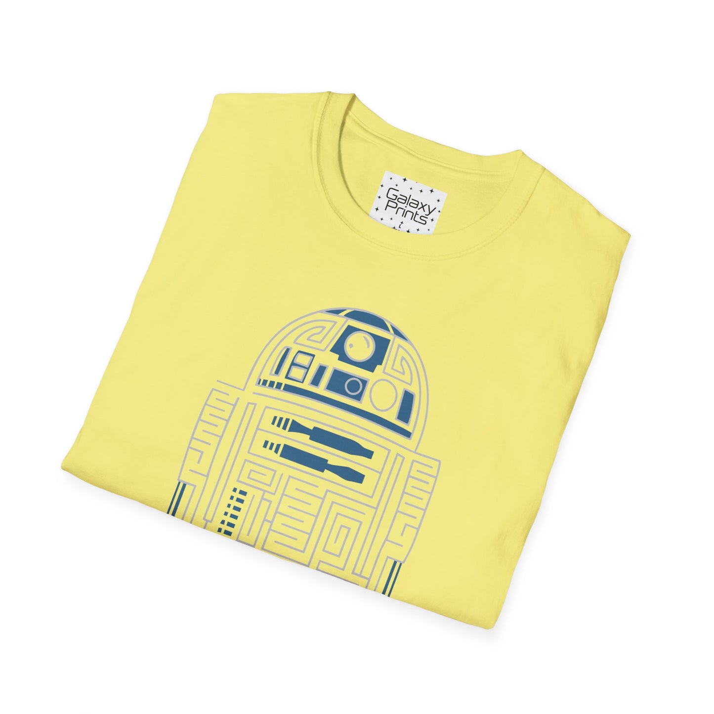 Star Wars Inspired Unisex T-Shirt - R2 D2 Digital Outline Framework Graphic Tee