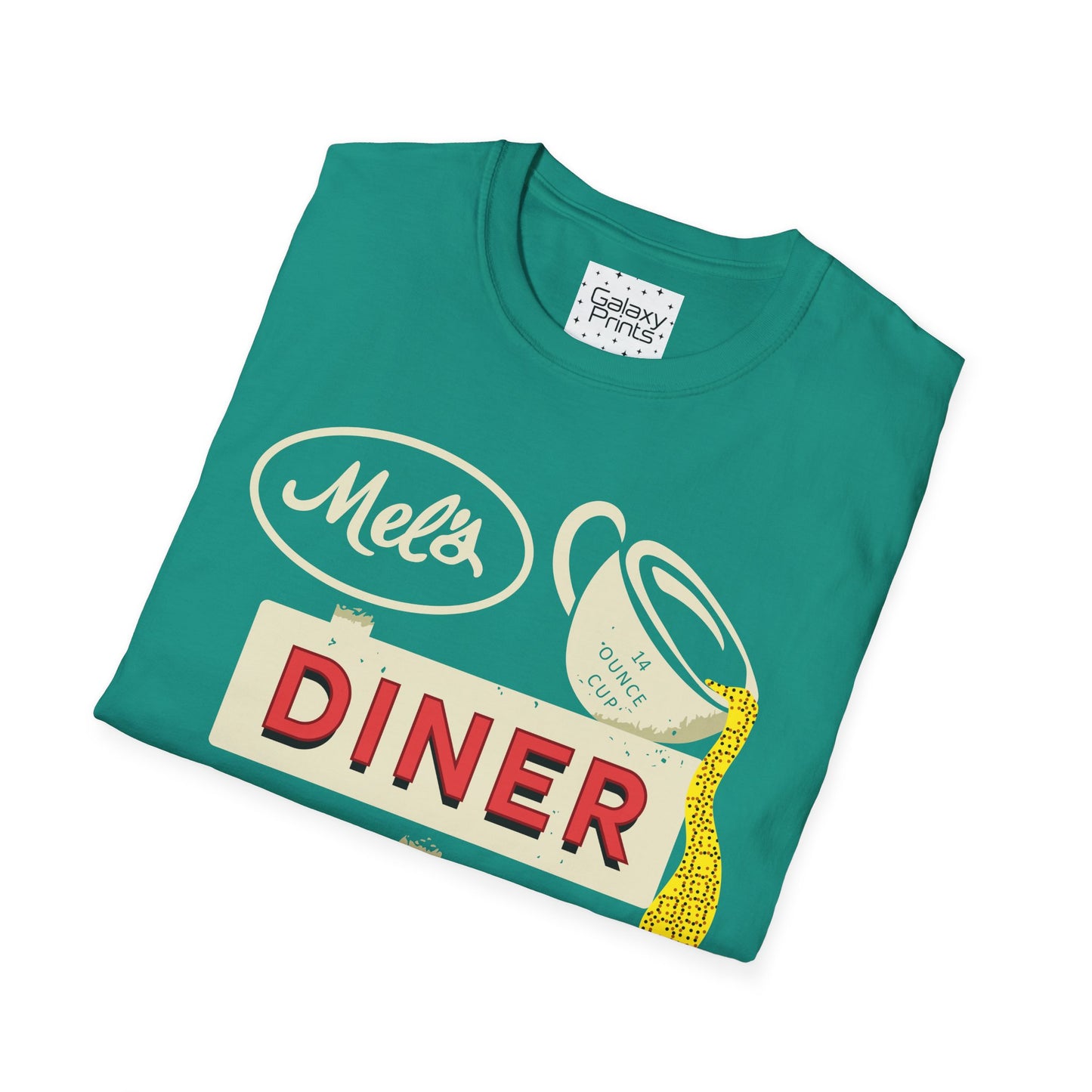Unisex T-Shirt - POP Culture - 'Mel's Diner Phoenix, AX from the Sitcom Alice - Kiss my grits Mel'