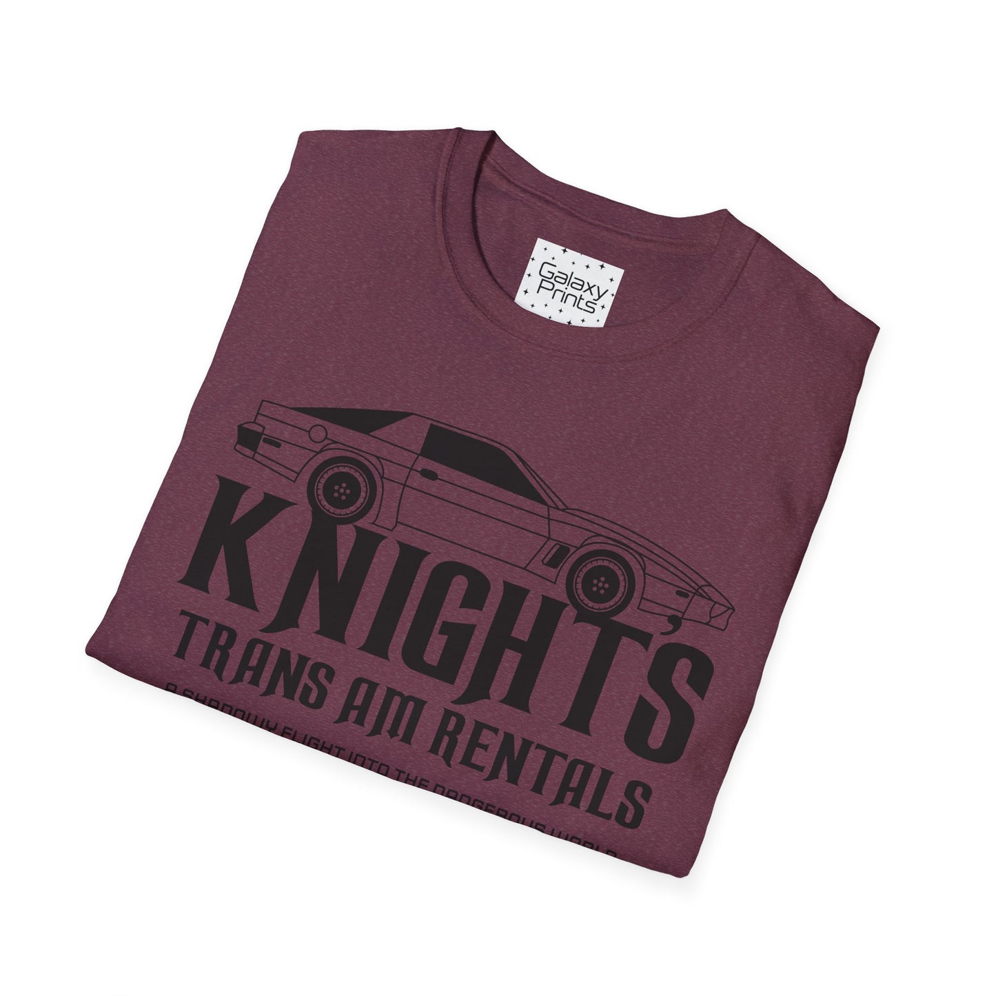 Unisex T-Shirt - POP Culture - 'From the Hit TV Show NIGHTRIDER it's KITT Car with KNIGHT's Trans Am Rentals'