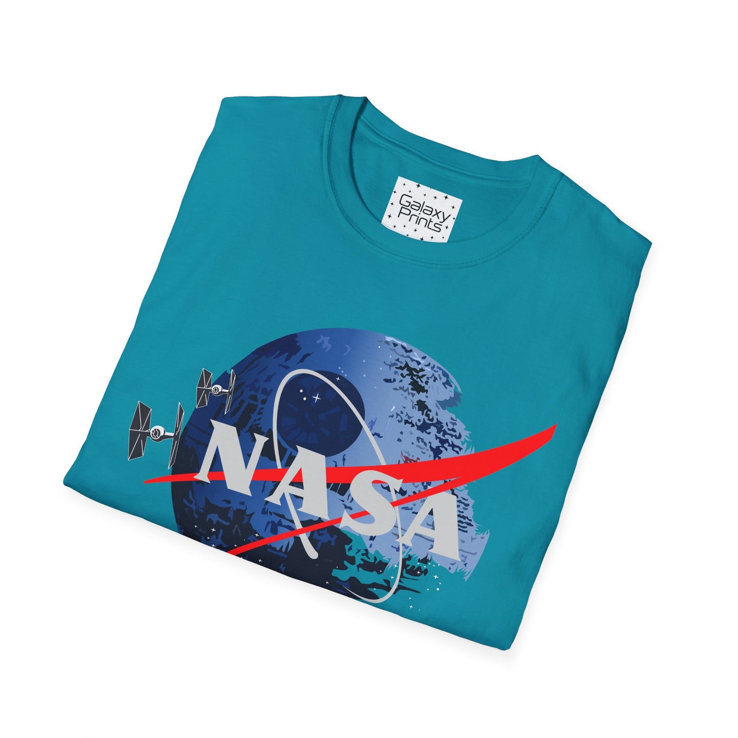 NASA and STAR WARS inspired Unisex T-Shirt - NASA w/ Death Star Tie Fighters