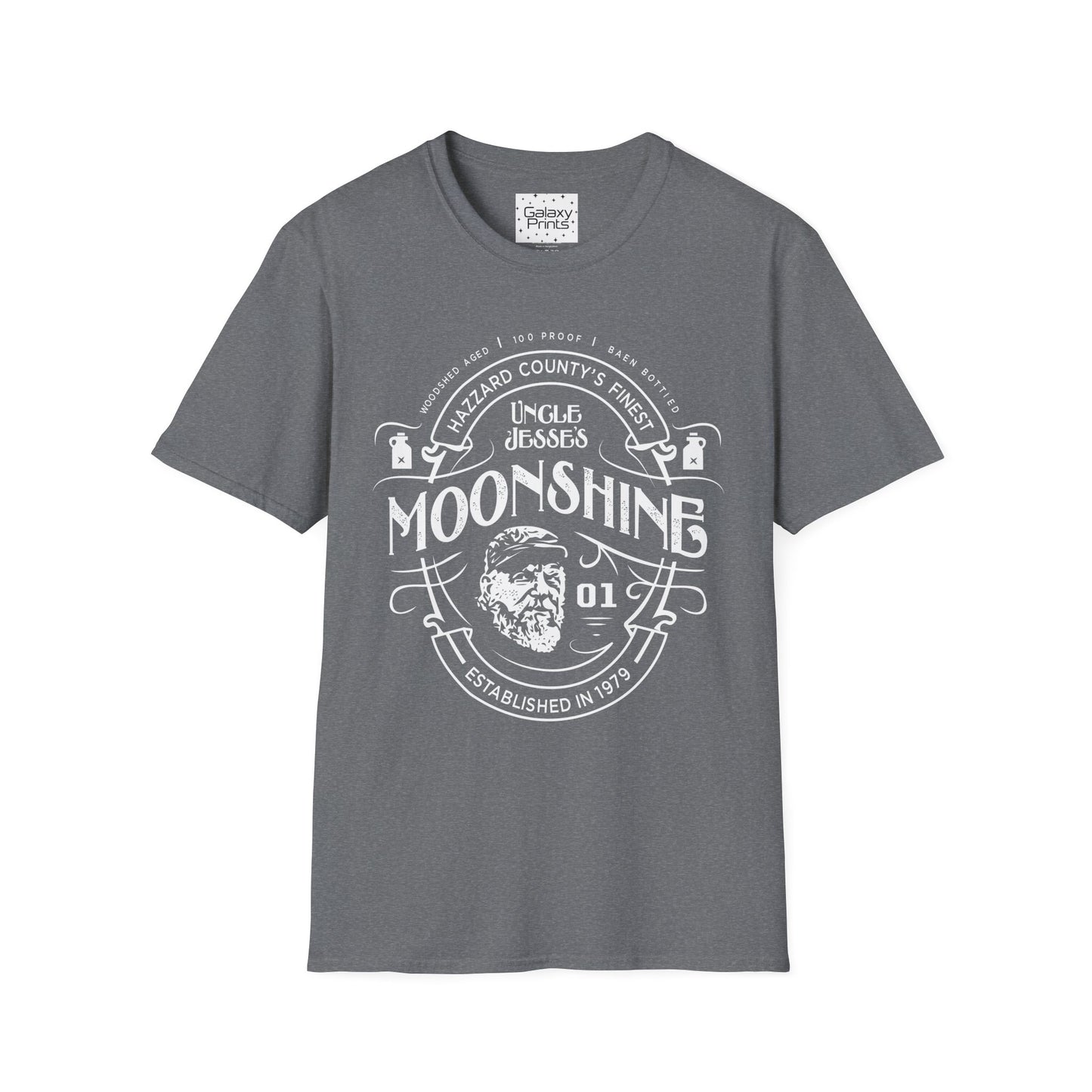 Unisex T-Shirt - POP Culture - 'From the Hit TV Show The Duke's of Hazzard - Uncle Jesse's Moonshine 1979'