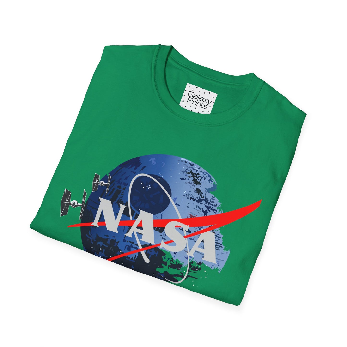 NASA and STAR WARS inspired Unisex T-Shirt - NASA w/ Death Star Tie Fighters