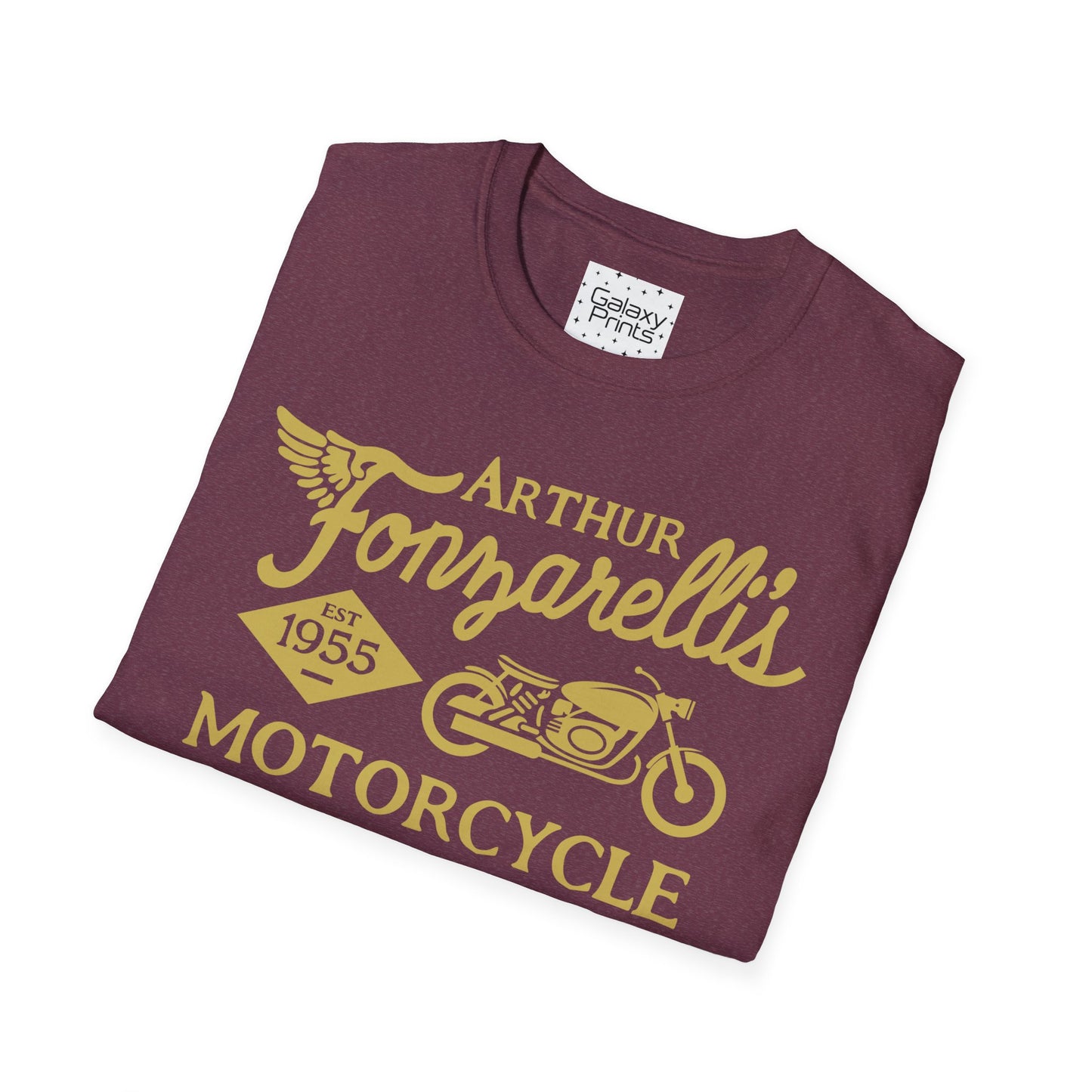 Unisex T-Shirt - POP Culture - 'Arthur Fonzarelli's Motorcycle Service & Repair Shop T-shirt from the Hit TV Show HAPPY DAYS - Fonzie - The Fonz'