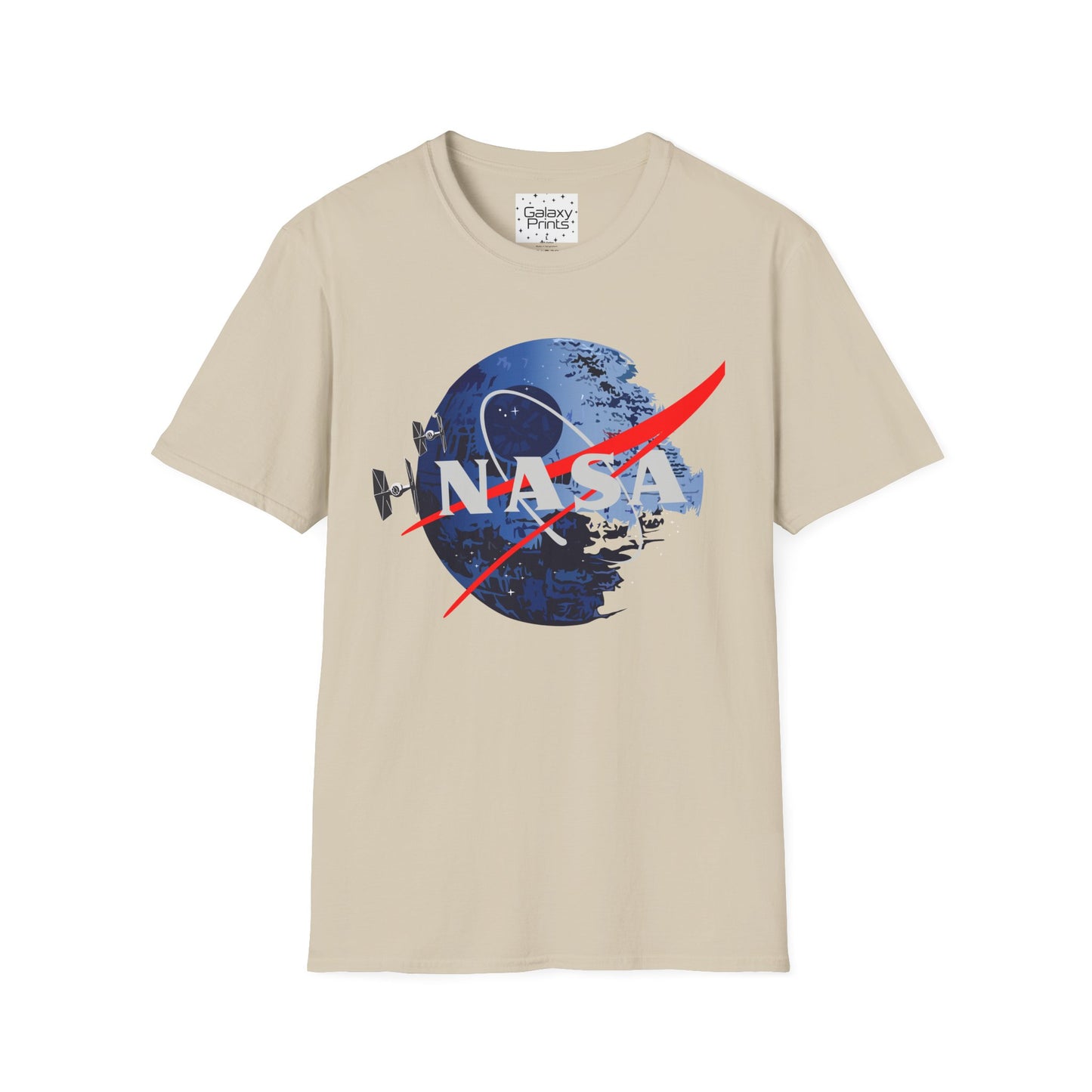 NASA and STAR WARS inspired Unisex T-Shirt - NASA w/ Death Star Tie Fighters