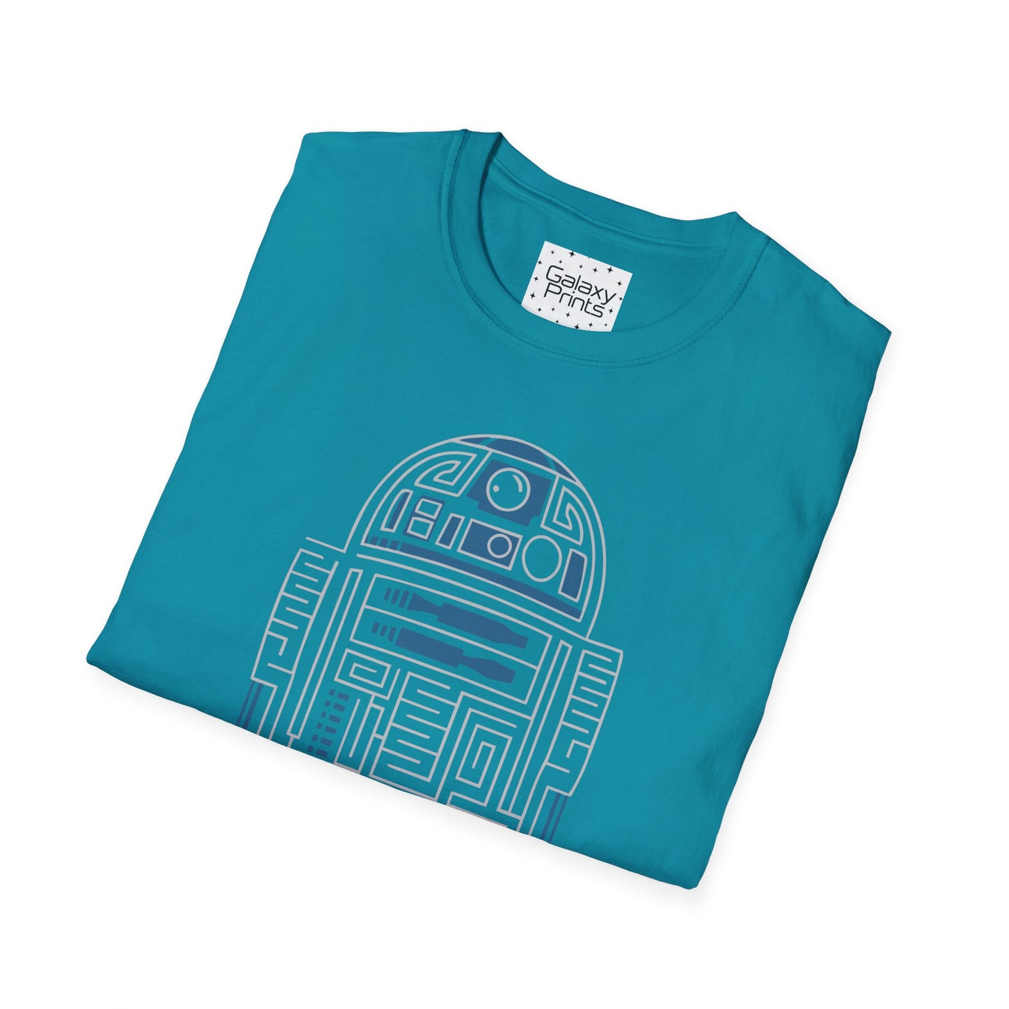 Star Wars Inspired Unisex T-Shirt - R2 D2 Digital Outline Framework Graphic Tee