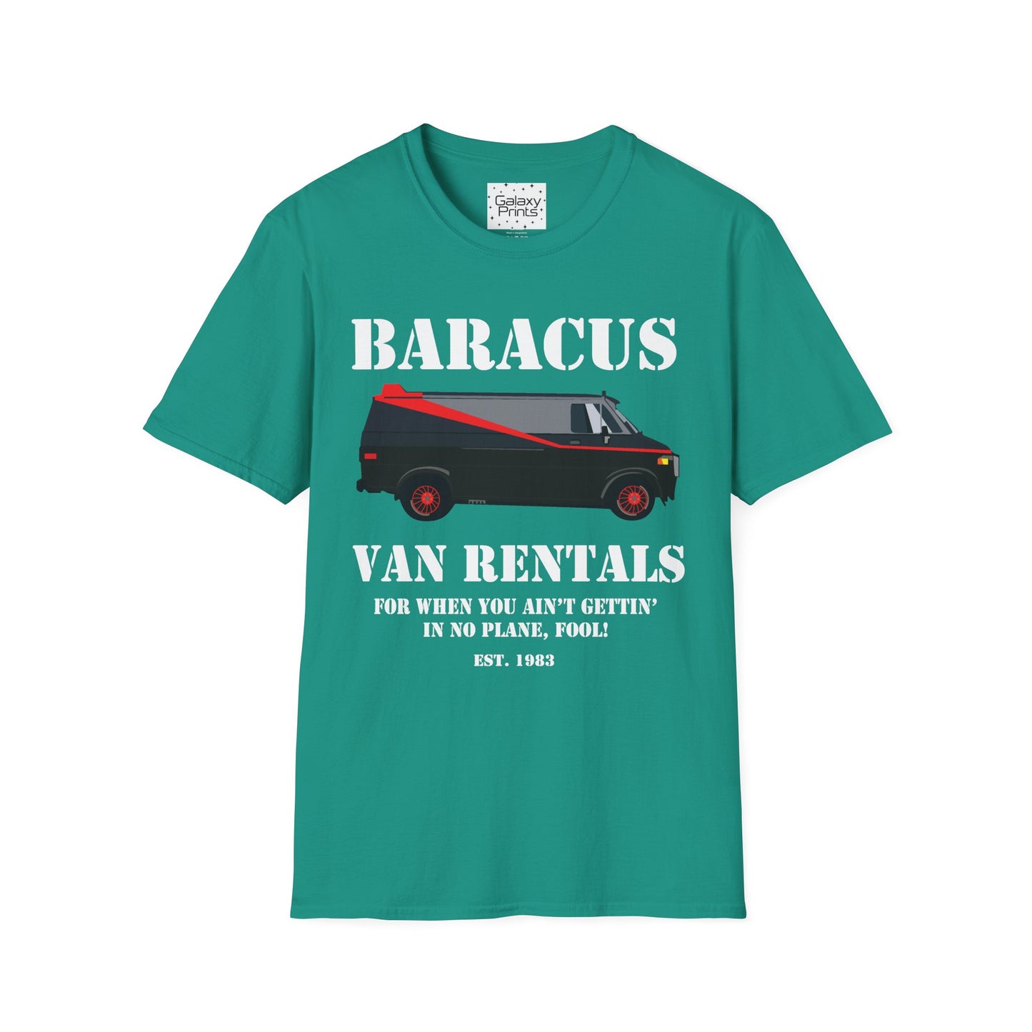 Unisex T-Shirt - POP Culture - 'A-TEAM & Baracus' Van Rentals'