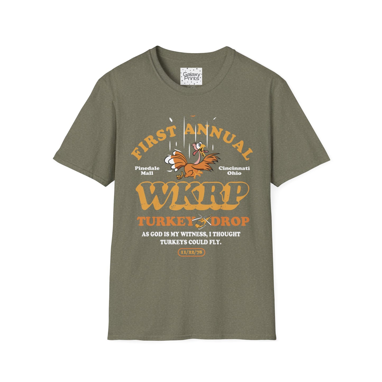 Unisex T-Shirt - POP Culture - 'From the HIT TV Show WKRP in Cincinnati - 1st Annual Turkey Drop'