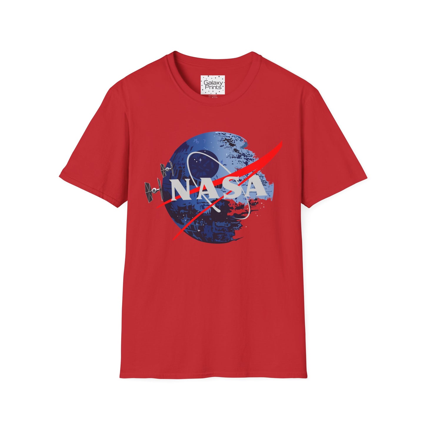 NASA and STAR WARS inspired Unisex T-Shirt - NASA w/ Death Star Tie Fighters