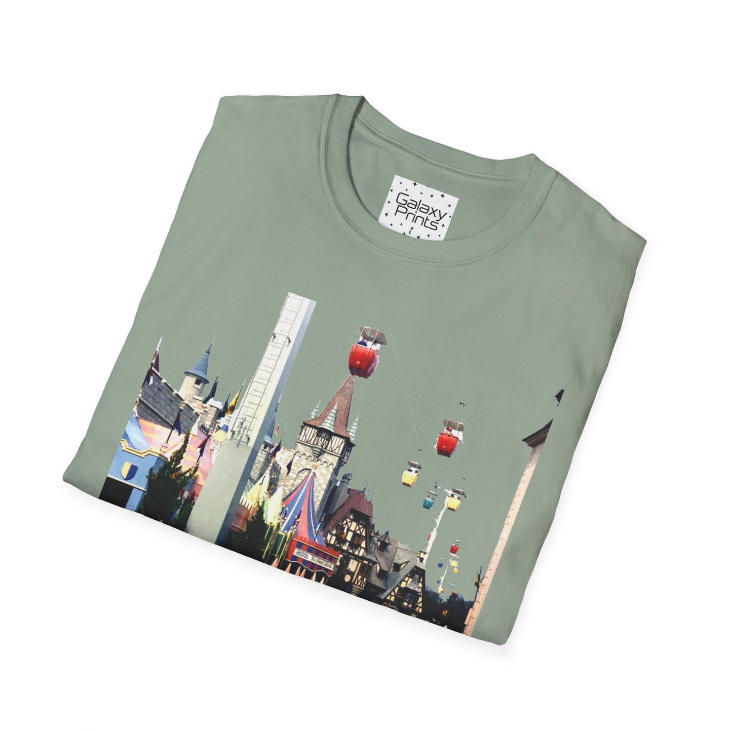Unisex T-Shirt - DISNEY Inspired - '1970's WDW Florida Picture Graphic next to Small World & Pinocchio Grotto'