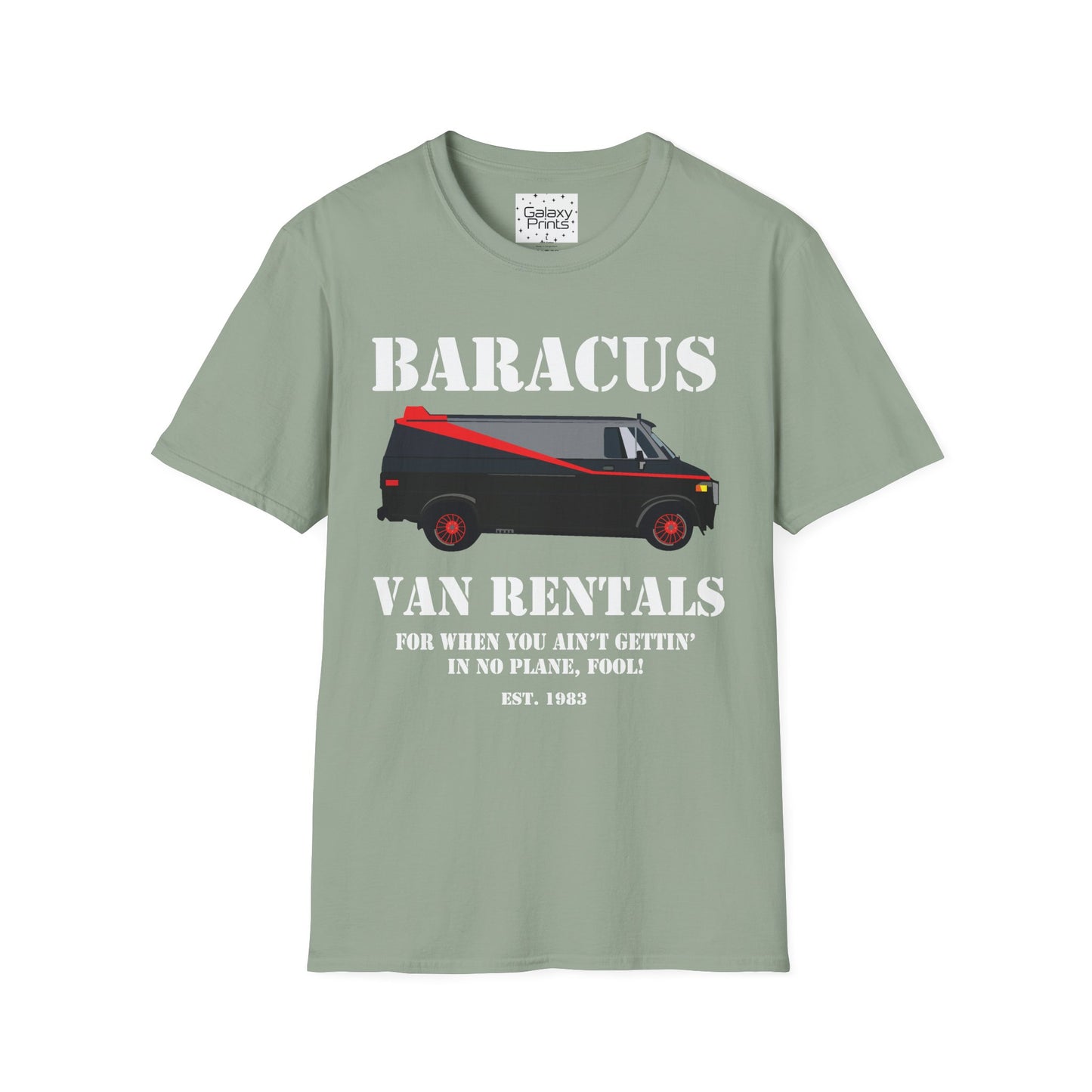 Unisex T-Shirt - POP Culture - 'A-TEAM & Baracus' Van Rentals'