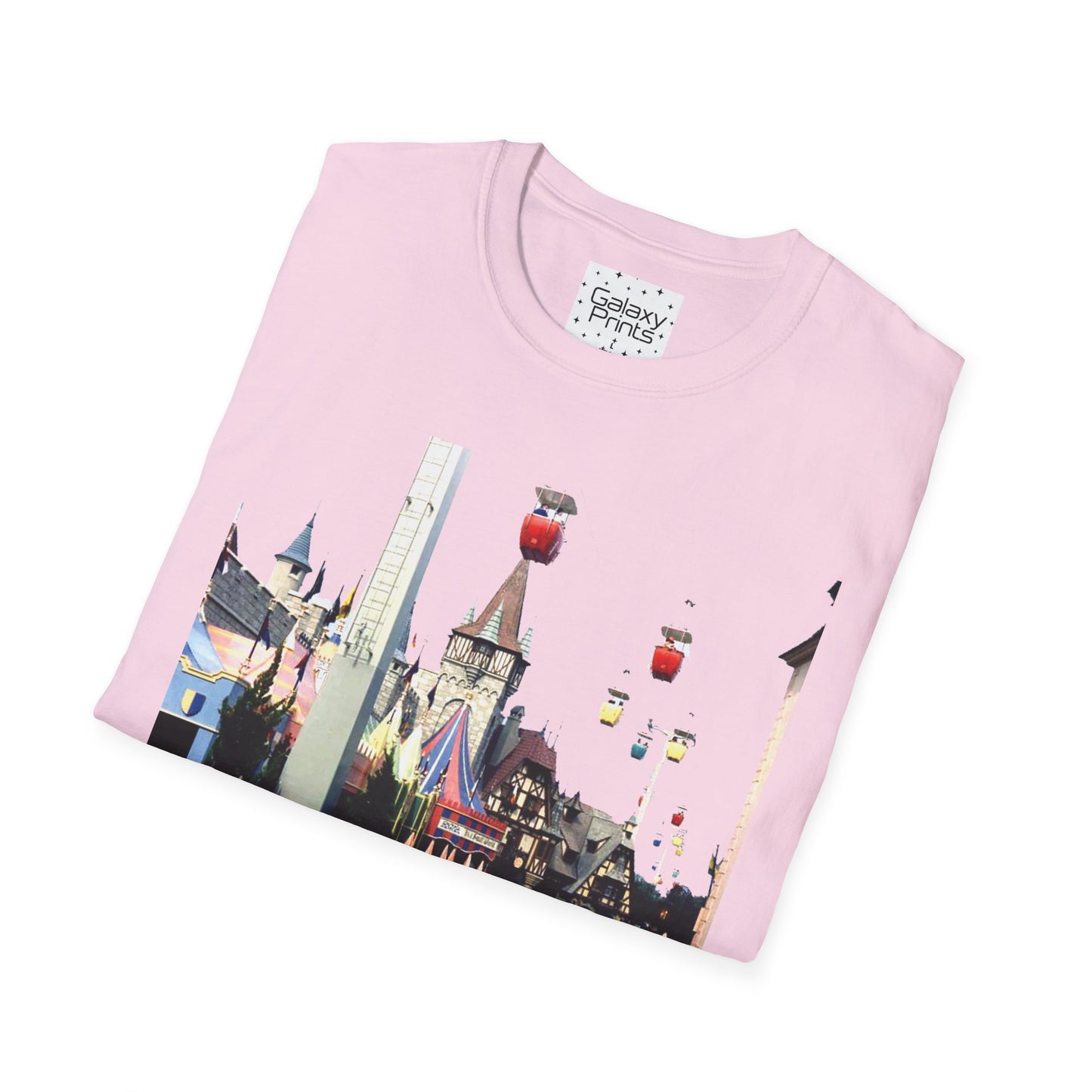 Unisex T-Shirt - DISNEY Inspired - '1970's WDW Florida Picture Graphic next to Small World & Pinocchio Grotto'