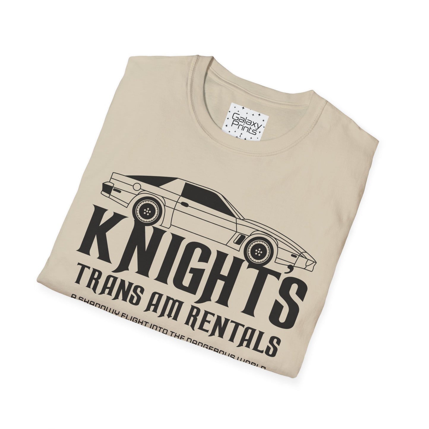 Unisex T-Shirt - POP Culture - 'From the Hit TV Show NIGHTRIDER it's KITT Car with KNIGHT's Trans Am Rentals'
