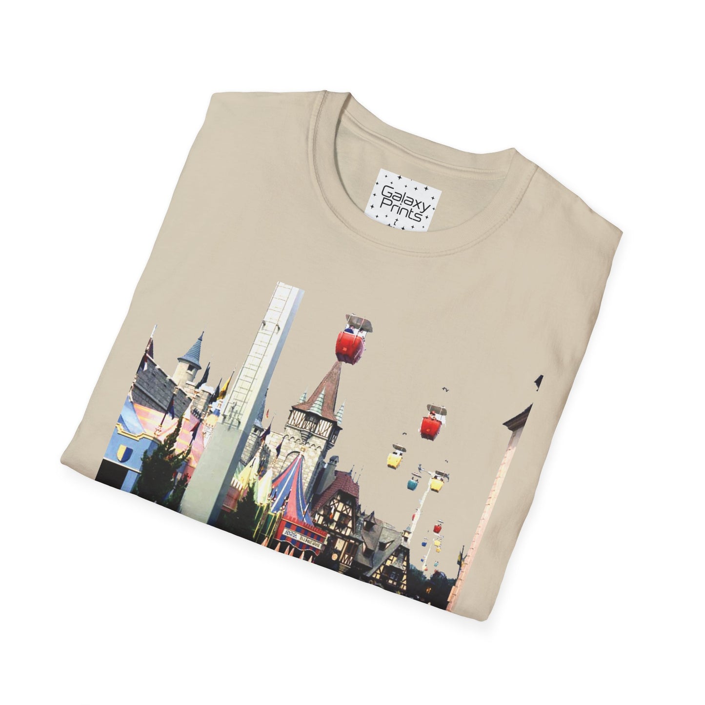 Unisex T-Shirt - DISNEY Inspired - '1970's WDW Florida Picture Graphic next to Small World & Pinocchio Grotto'