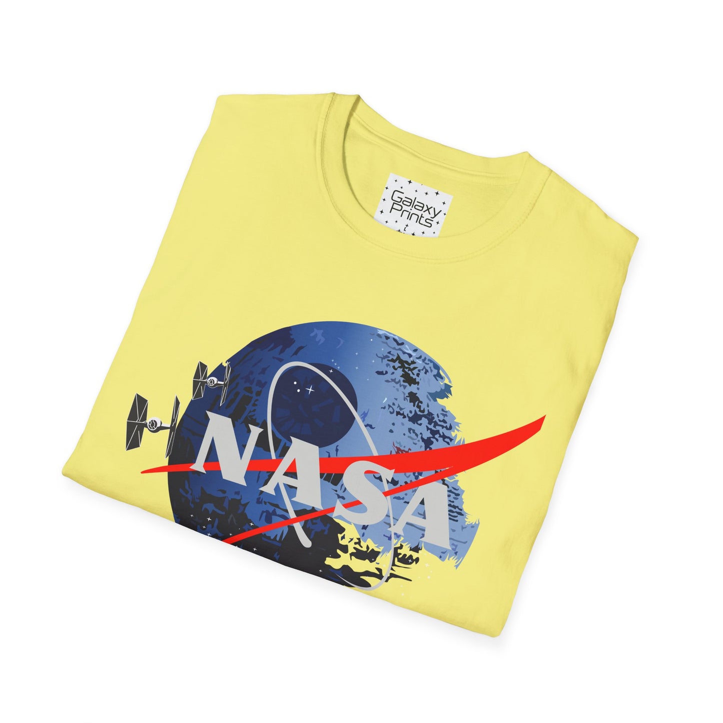 NASA and STAR WARS inspired Unisex T-Shirt - NASA w/ Death Star Tie Fighters