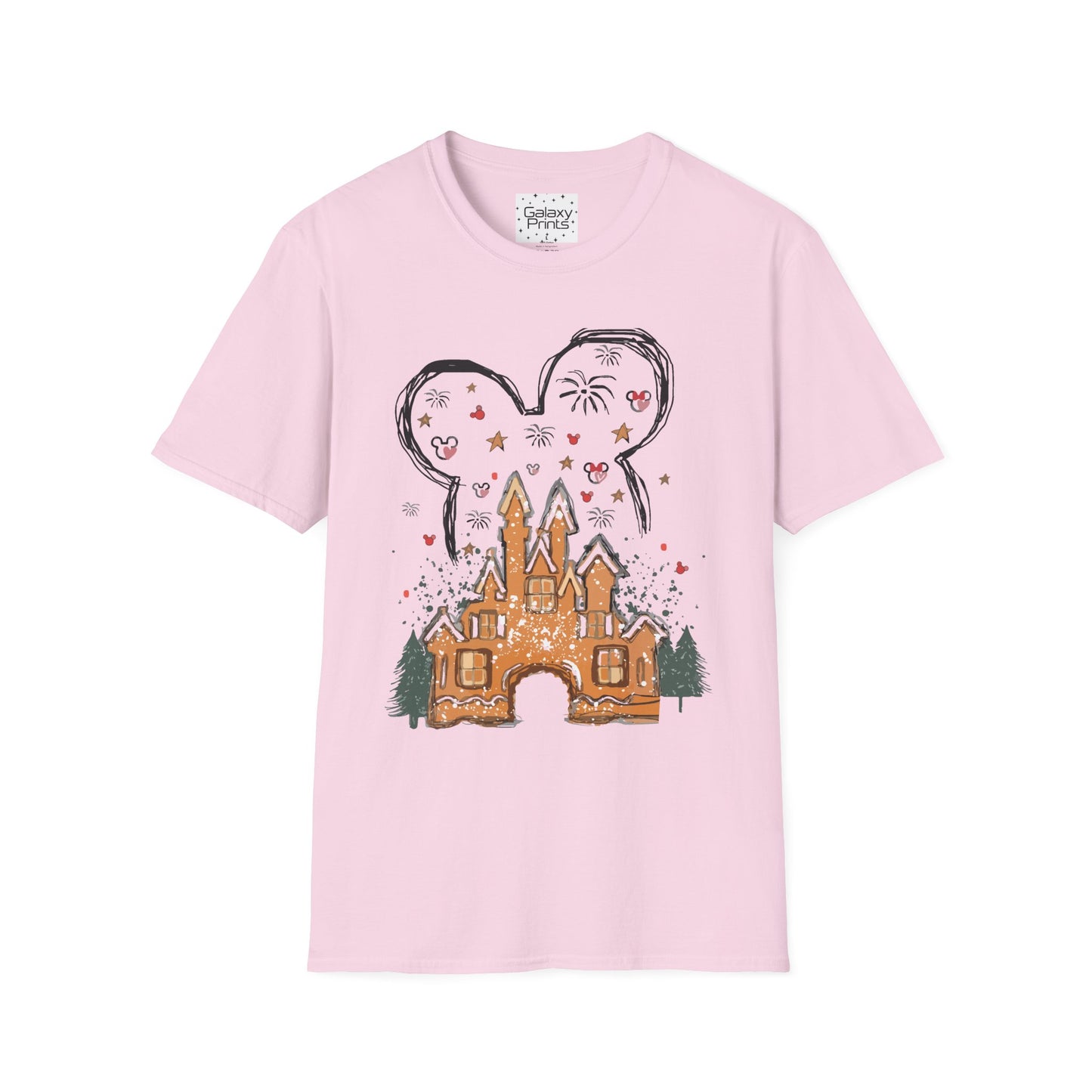 Unisex T-Shirt - DISNEY Inspired - 'Gingerbread Princess Castle with Fireworks'