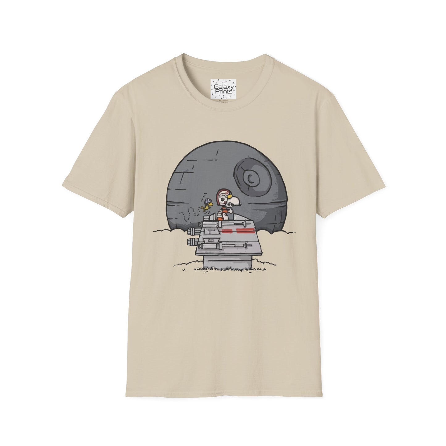 PEANUTS Star Wars Inspired Unisex T-Shirt - Snoopy as Luke Skywalker X-Wing to Death Star