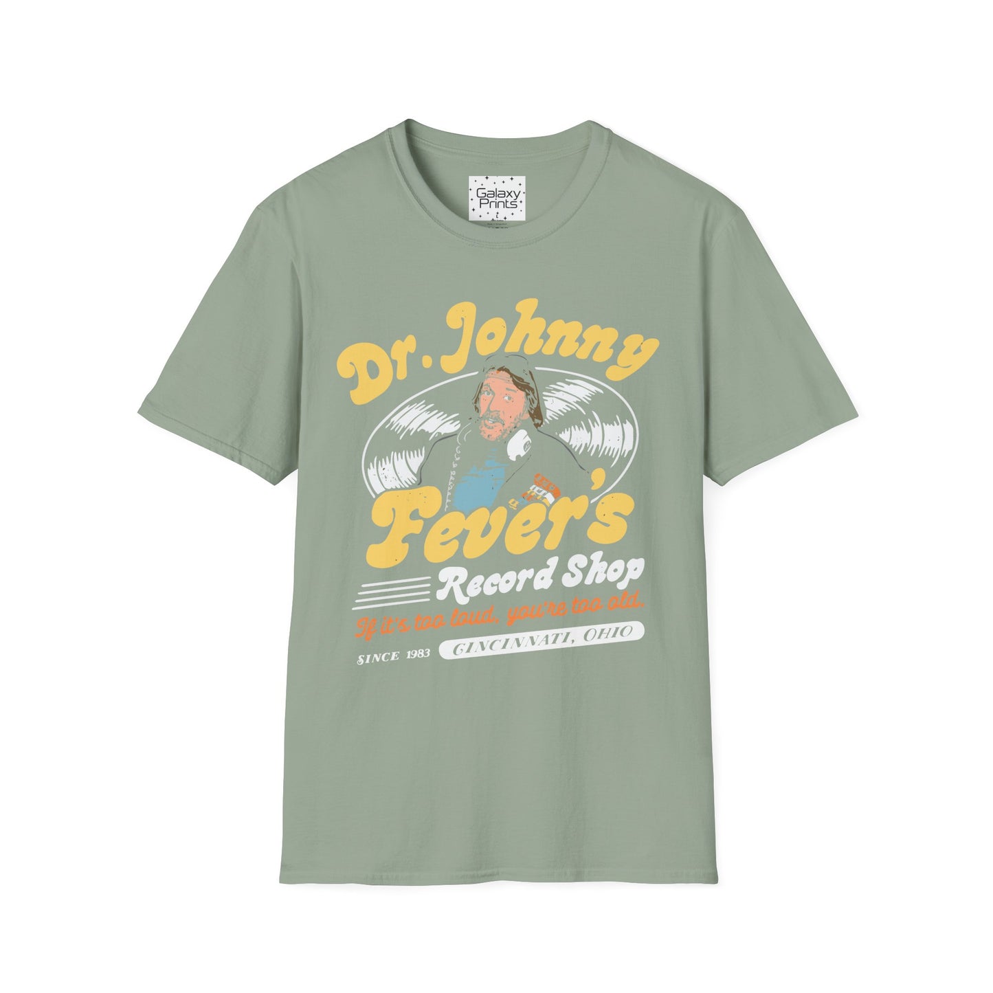 Unisex T-Shirt - POP Culture - 'From the HIT TV Show WKRP in Cincinnati - Dr. Johnny Fever's Record Shop'