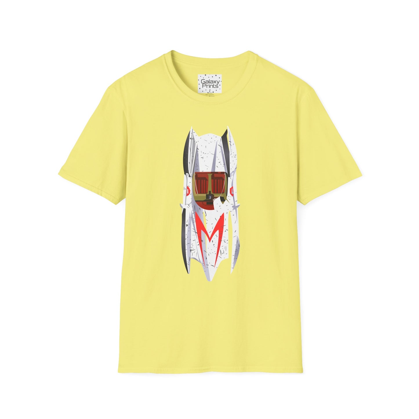 Unisex T-Shirt - POP Culture - 'The MACH 5 Sky view from the Cartoon SPEED RACER - Go Speed Racer, Go Speed Racer, Go Speed Racer, Goooo'