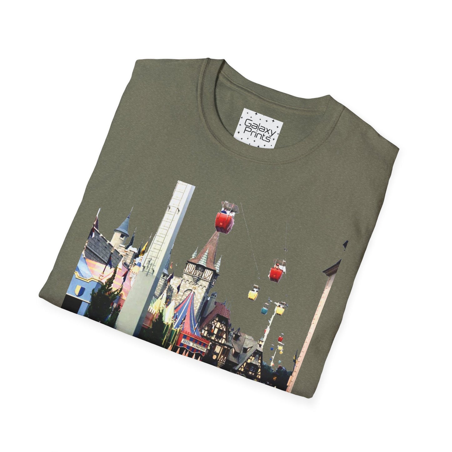 Unisex T-Shirt - DISNEY Inspired - '1970's WDW Florida Picture Graphic next to Small World & Pinocchio Grotto'