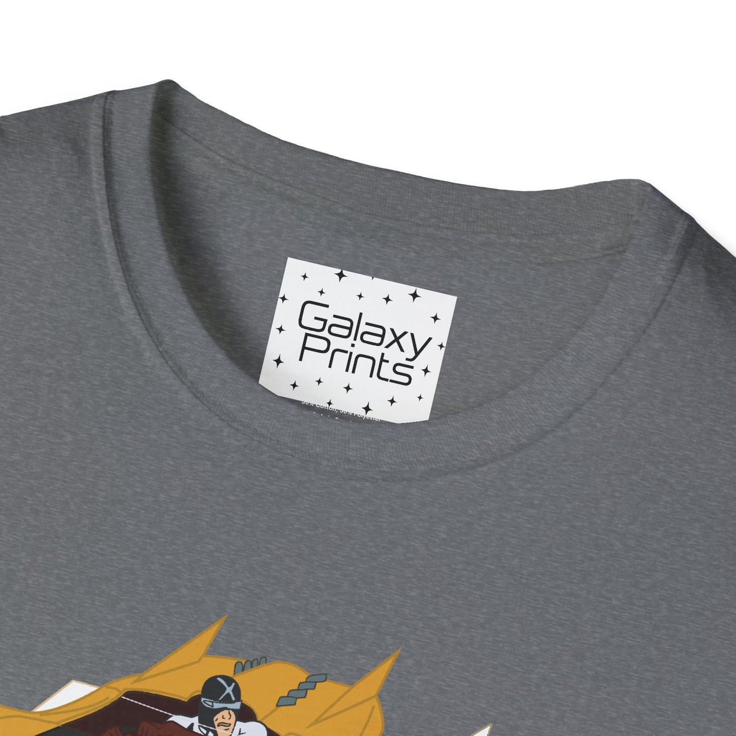 Unisex T-Shirt - POP Culture - 'The MACH 5 and Racer X from the Cartoon SPEED RACER - Go Speed Racer, Go Speed Racer, Go Speed Racer, Goooo'