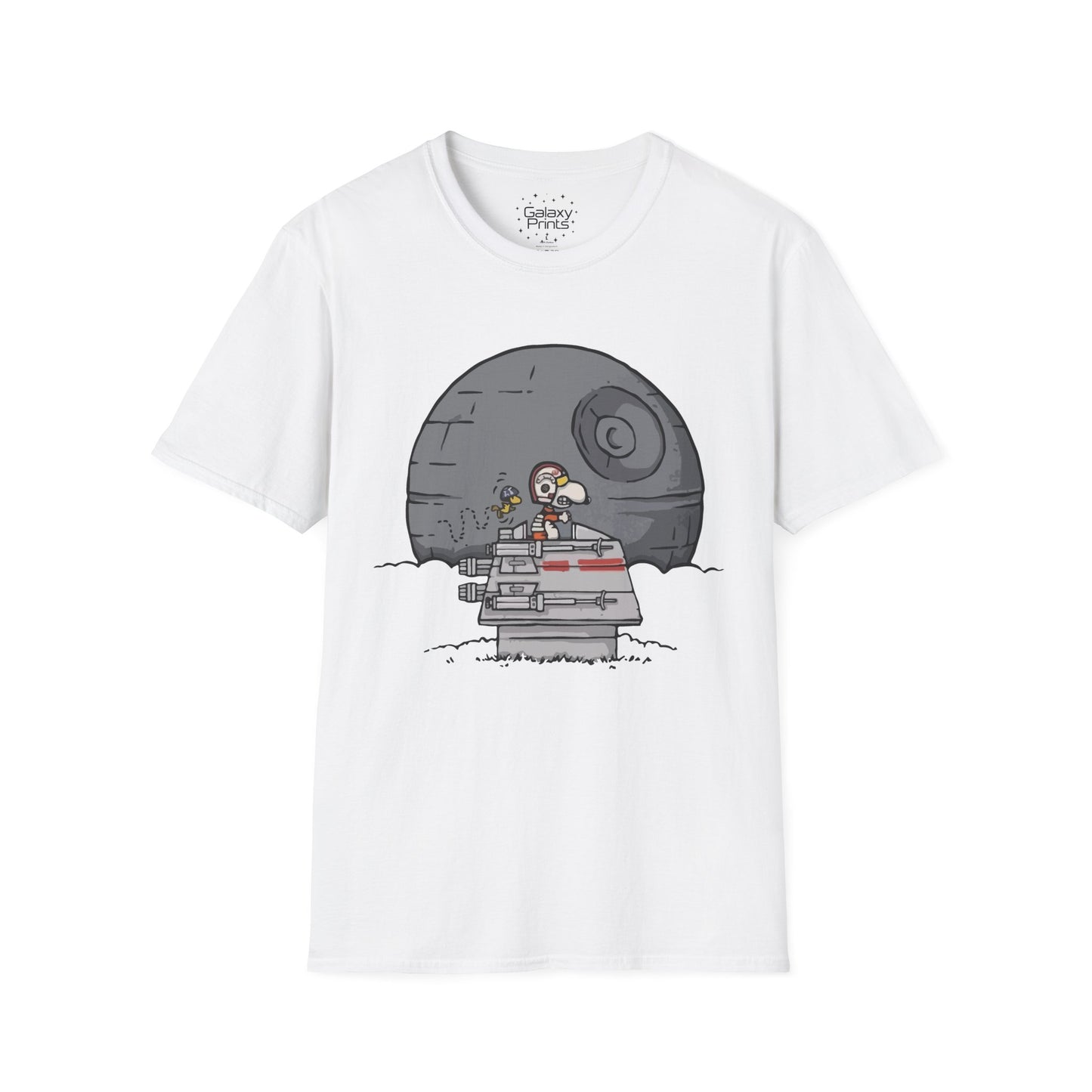 PEANUTS Star Wars Inspired Unisex T-Shirt - Snoopy as Luke Skywalker X-Wing to Death Star