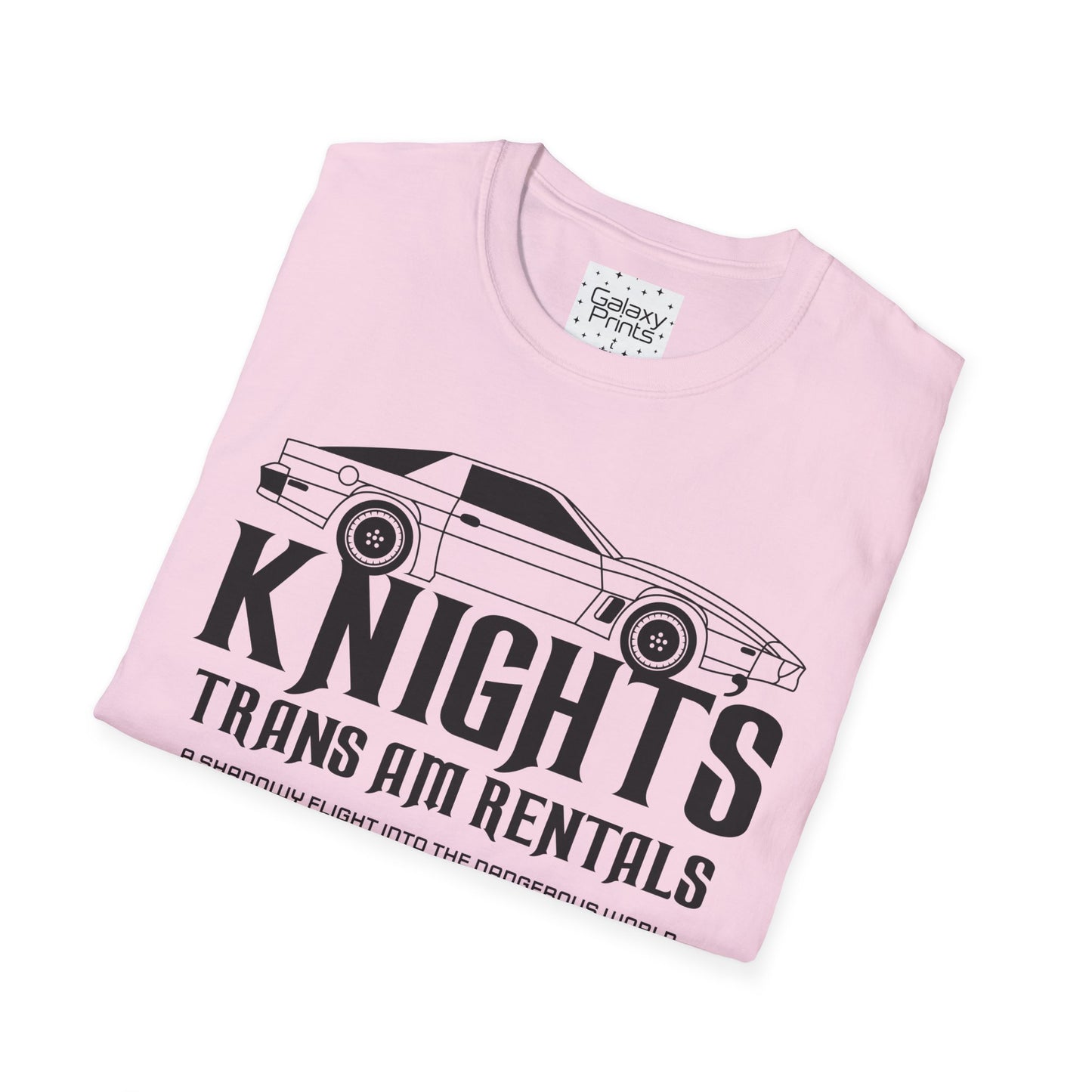 Unisex T-Shirt - POP Culture - 'From the Hit TV Show NIGHTRIDER it's KITT Car with KNIGHT's Trans Am Rentals'