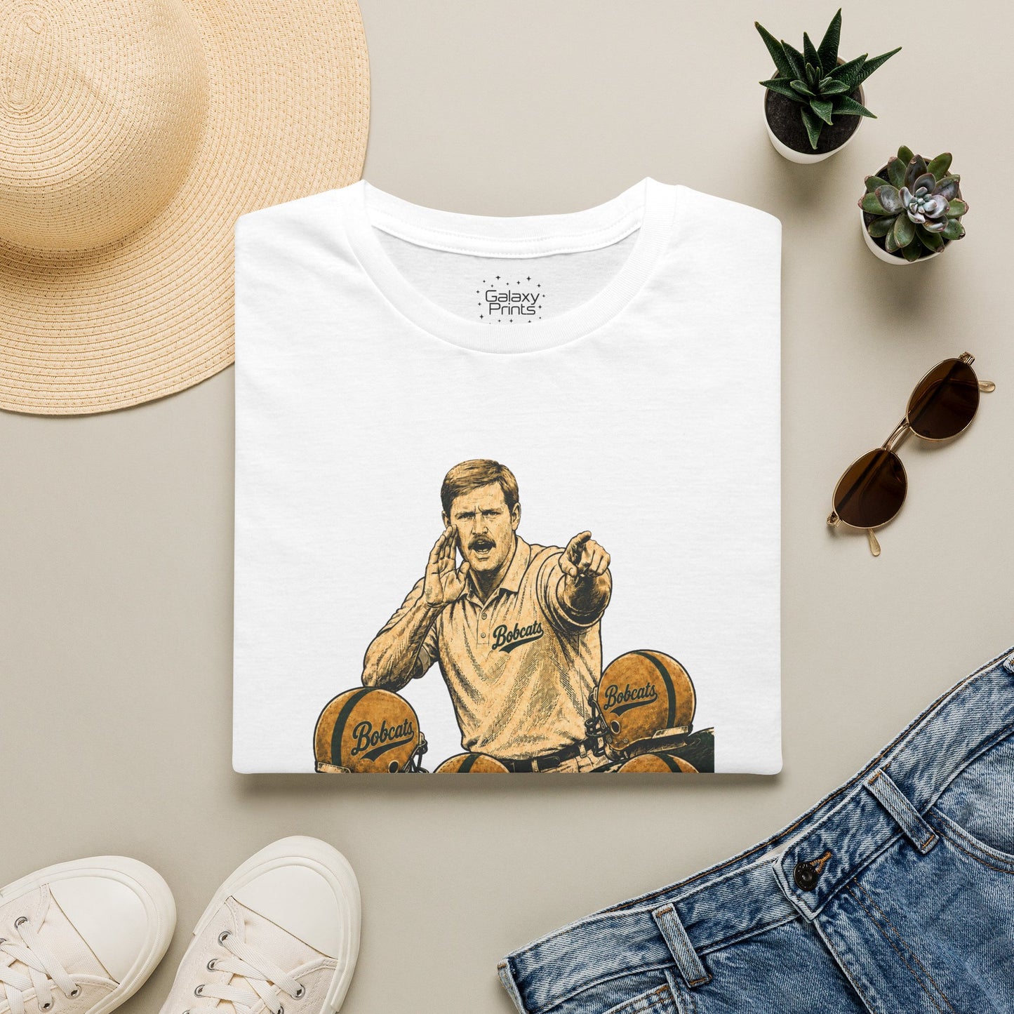 Lees-McRae College Bobcats Vintage Football T-Shirt — Coach Bryan 2  "Get some hip roll, get you some" - Forever Undefeated