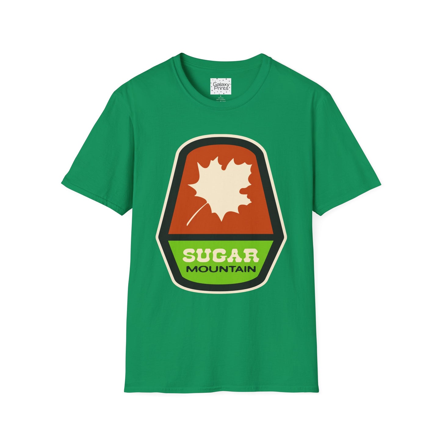Sugar Mountain Ski Maple Leaf T-Shirt - Retro Throw Back to the 80's