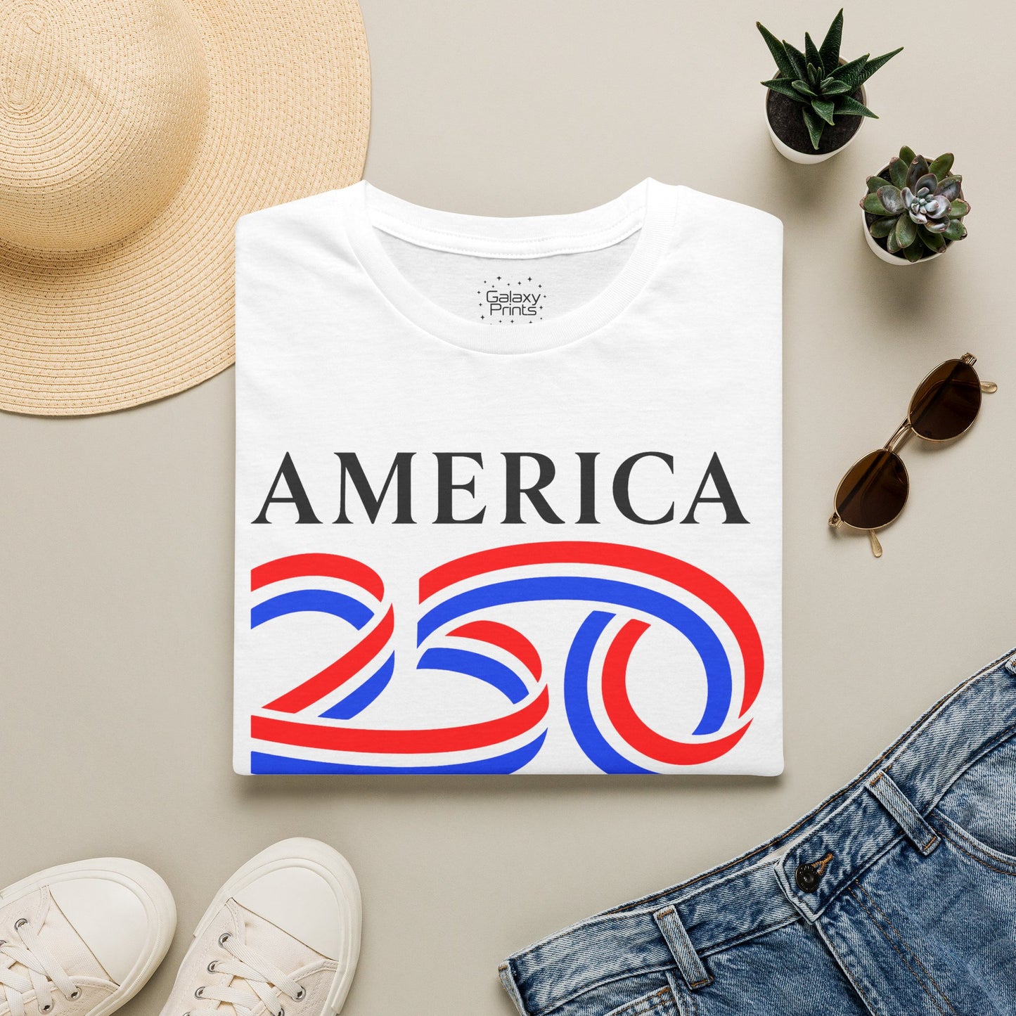 America 250 Celebration T-Shirt — Patriotic Red White Blue Anniversary Tee with 1776 - 2026 on back - Current Culture