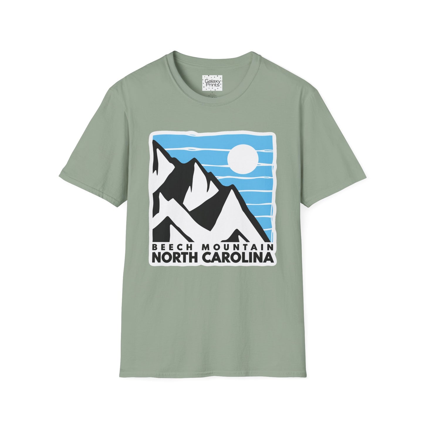 Beach Mountain North Carolina T-Shirt — Retro Mountain Range Sun Graphic Tee