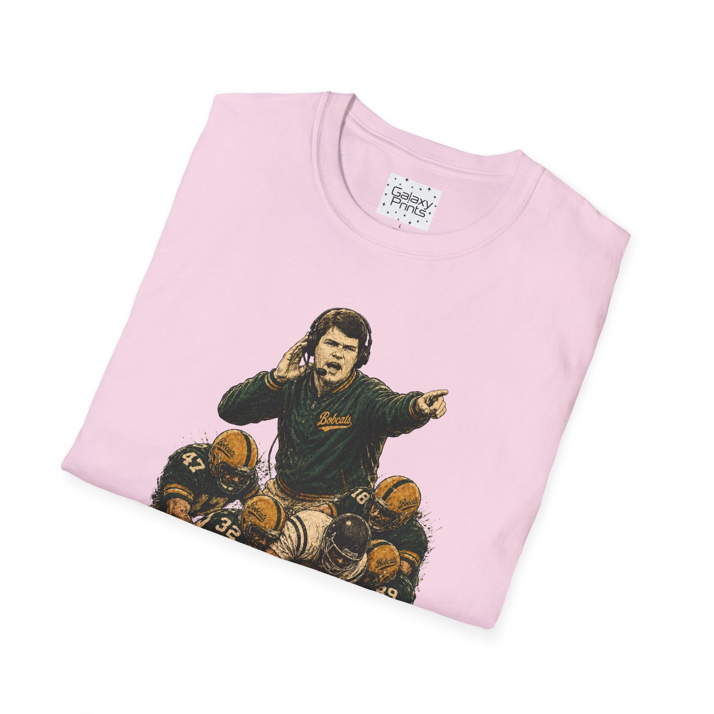 Lees-McRae College Bobcats Vintage Football T-Shirt — Coach Johnson #2  "You Get To The Darm Football" - Forever Undefeated