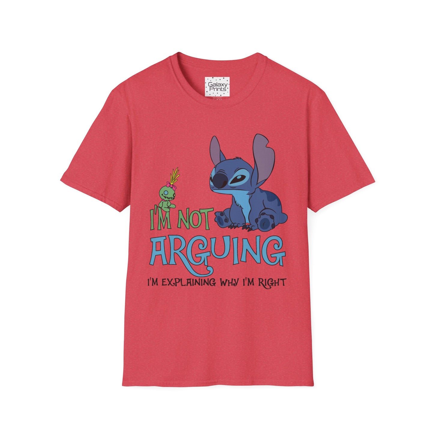 Unisex T-Shirt - Disney Inspired - 'Stich Not Arguing'