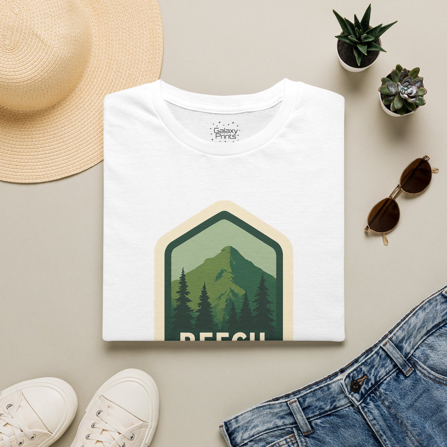 Beech Mountain NC Vintage Hiking T-Shirt — Retro Mountain Badge Graphic Tee