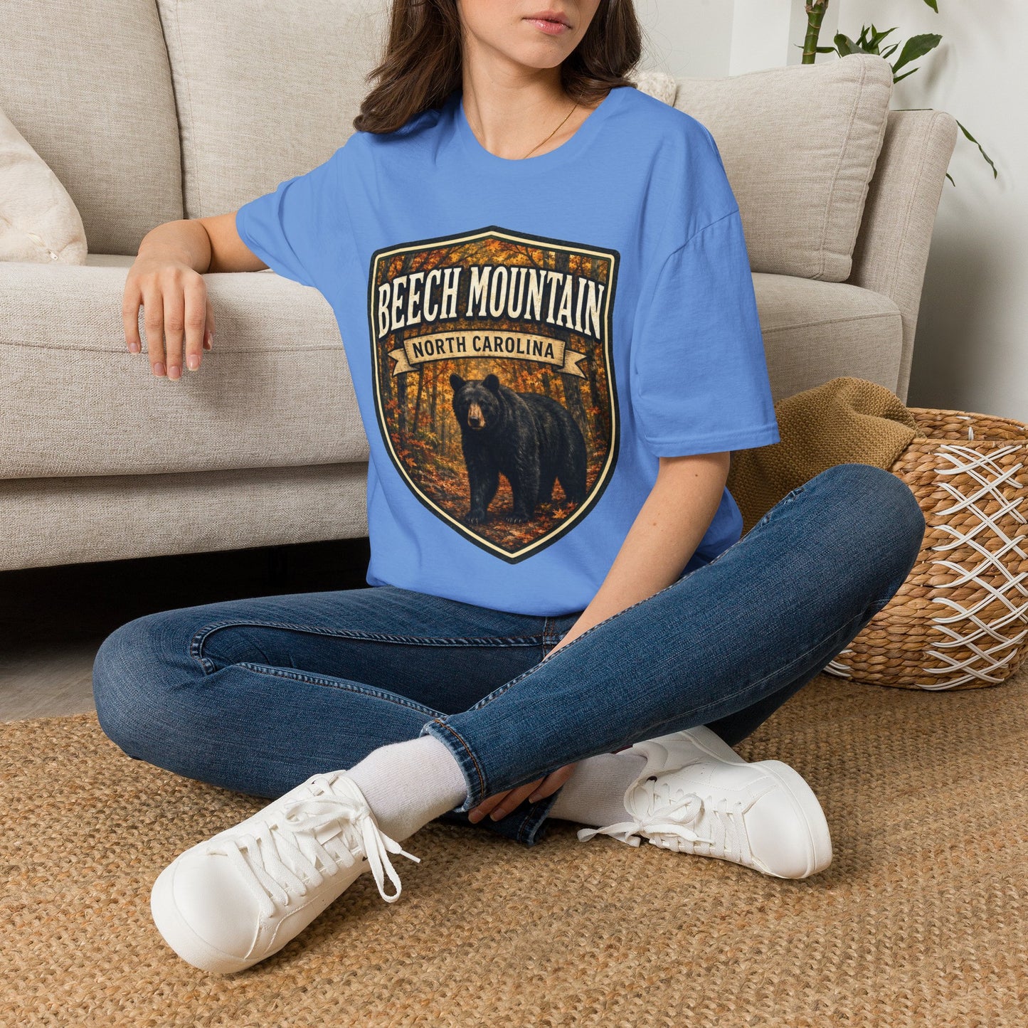 Beech Mountain North Carolina T-Shirt — Rustic Bear Mountain Graphic Tee