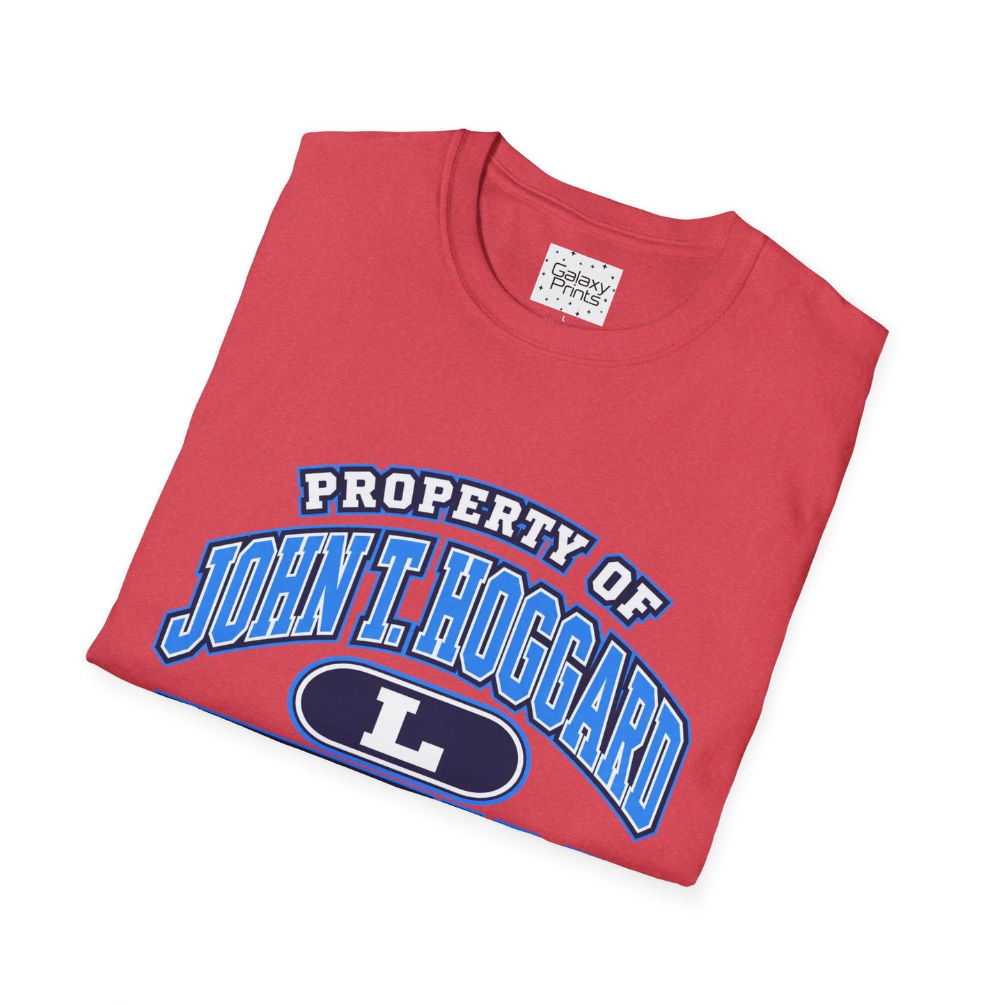 Property of JTH Vikings T‑Shirt L — Viking in Power Circle back - Hoggard School Spirit Tee