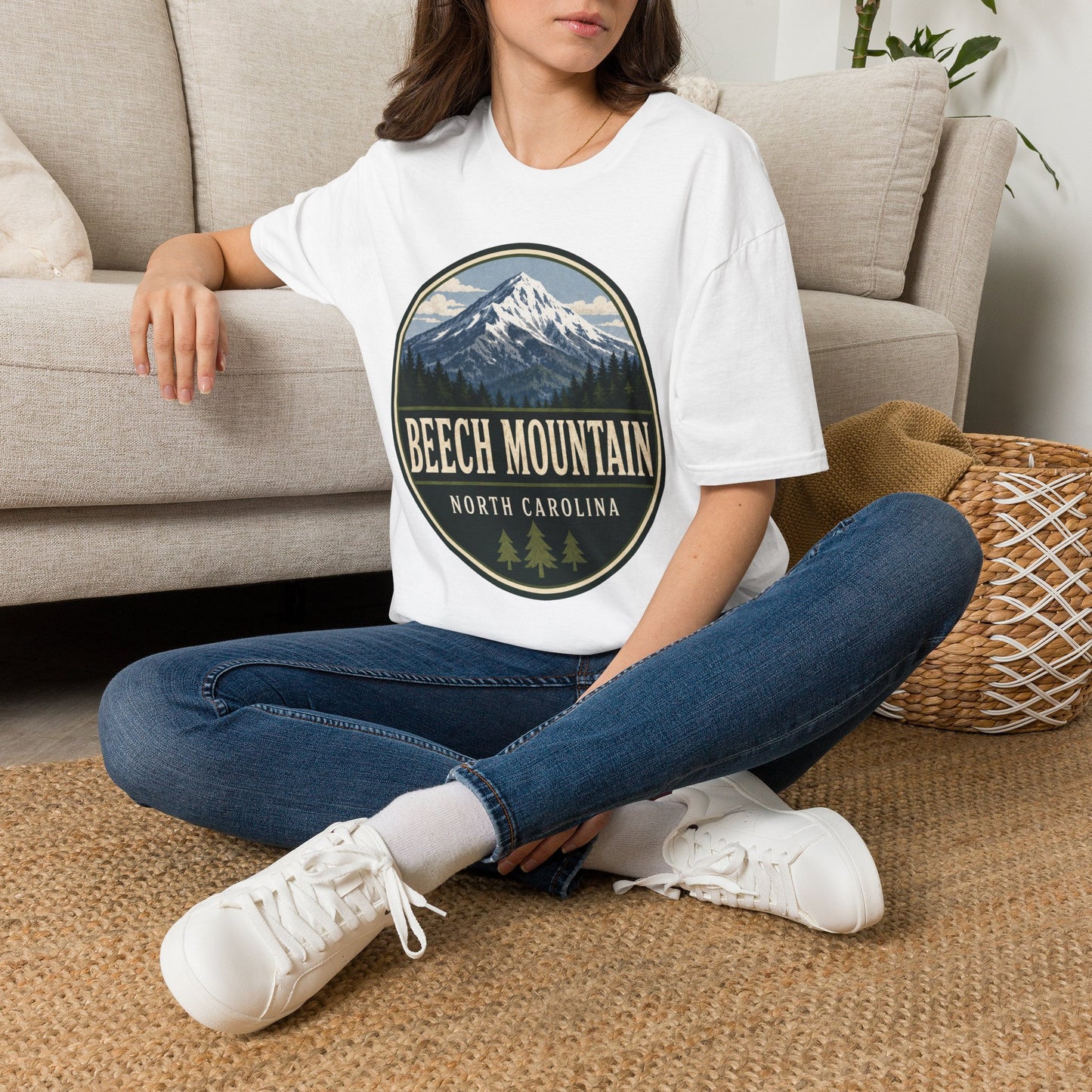 Mountain Graphic T-Shirt — “Beech Mountain, North Carolina” Vintage Outdoor Tee
