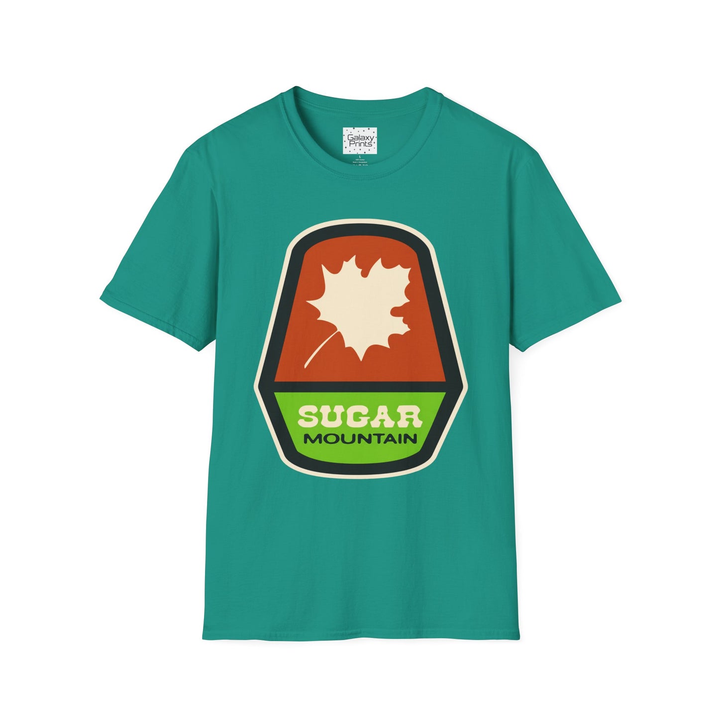 Sugar Mountain Ski Maple Leaf T-Shirt - Retro Throw Back to the 80's