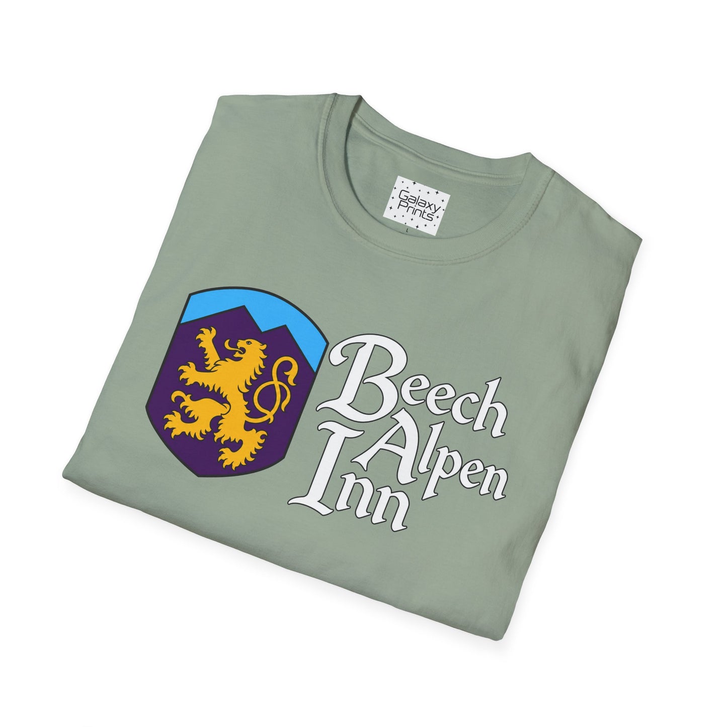 Beech Alpen Inn Crest Tee - (vintage heraldic logo) T-Shirt - Beech Mtn, NC