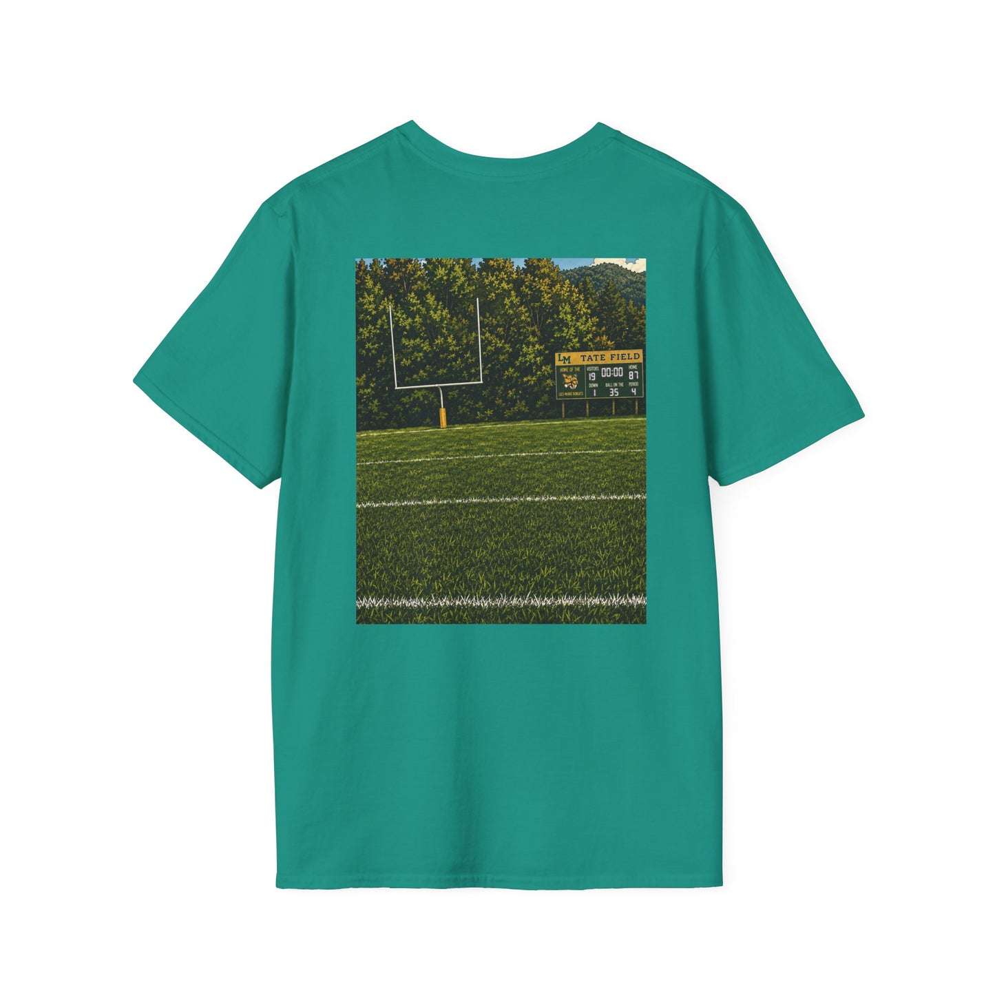 Tate Football Field Photo T-Shirt — Vintage LMC Football Graphic Tee