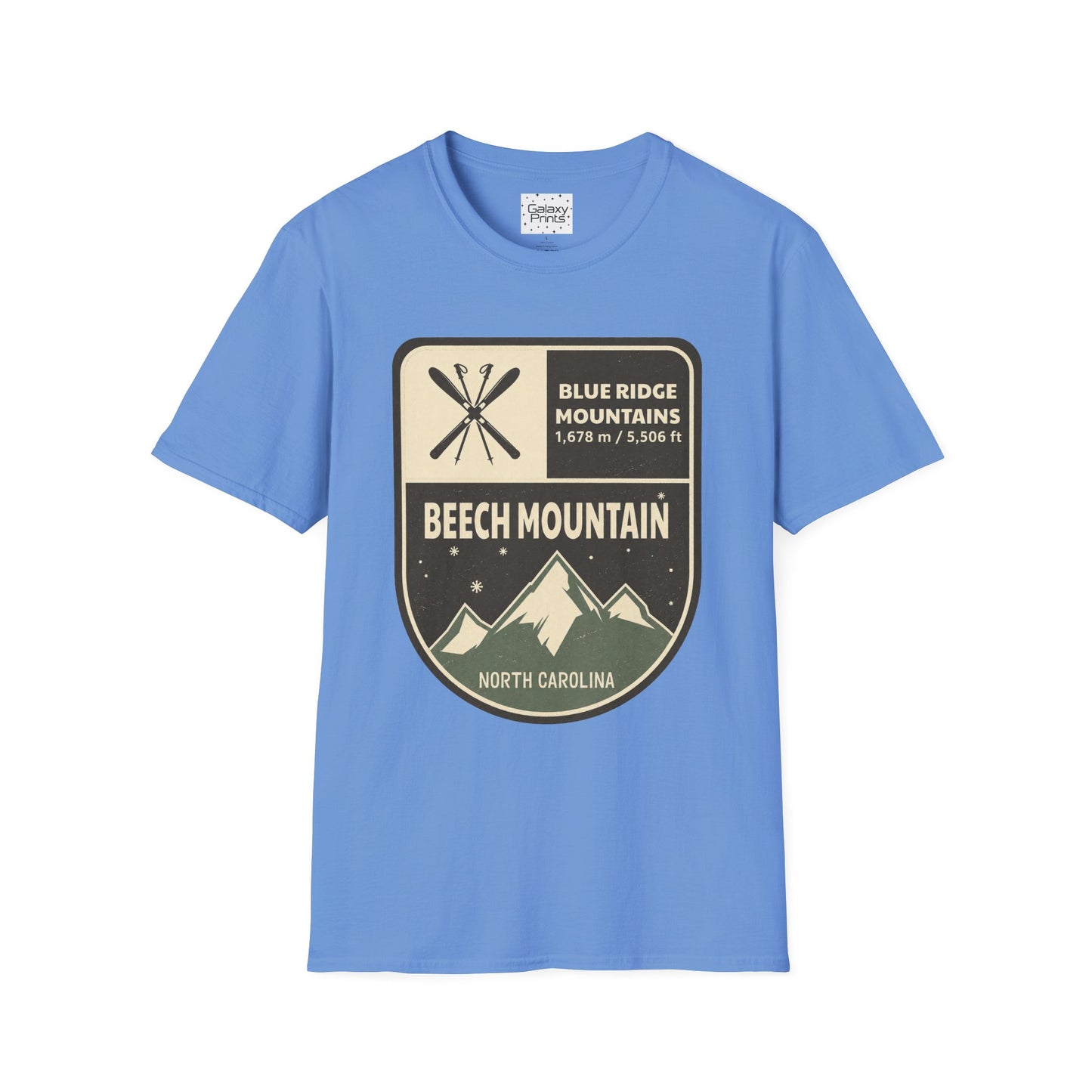 Beech Mountain Blue Ridge Mountains T‑Shirt — North Carolina Ski & Hiking Vintage